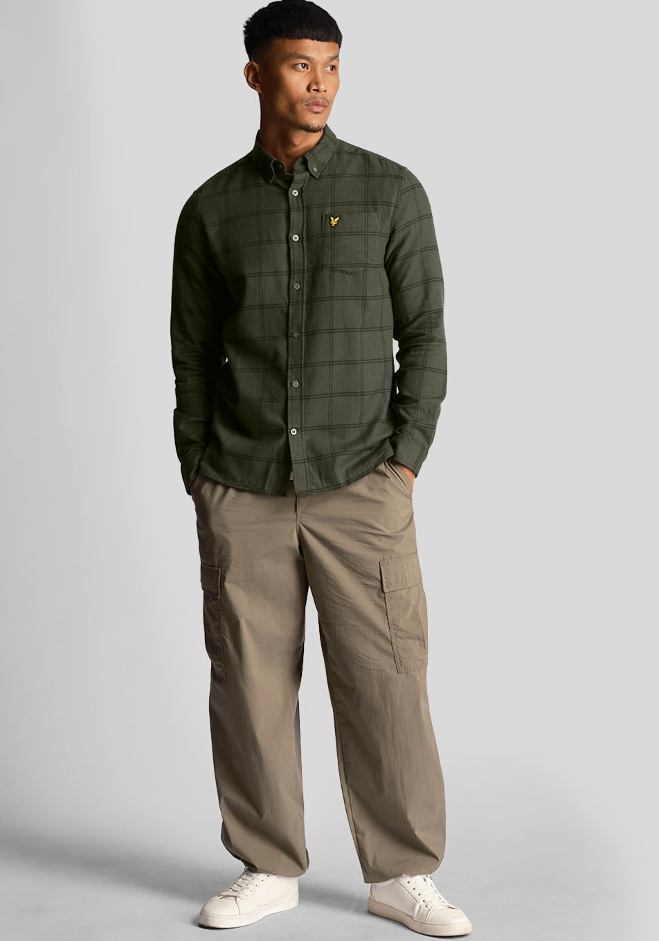 Lyle & Scott Langarmhemd, in karierter Optik