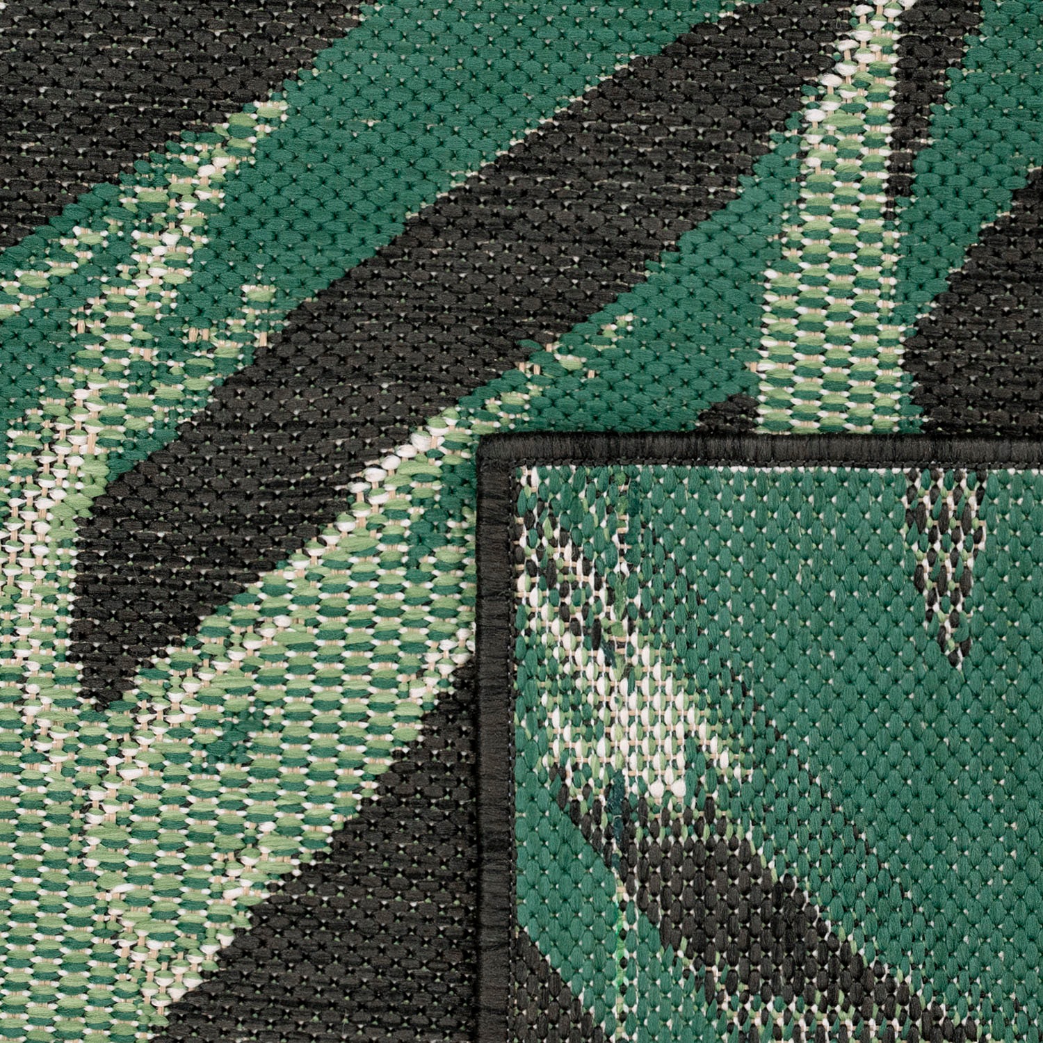 Teppich und | kaufen online Jelmoli-Versand Flachgewebe, geeignet, In- Home Paco Outdoor »Ostende Motiv Palmenblätter, Wohnzimmer 552«, rechteckig,
