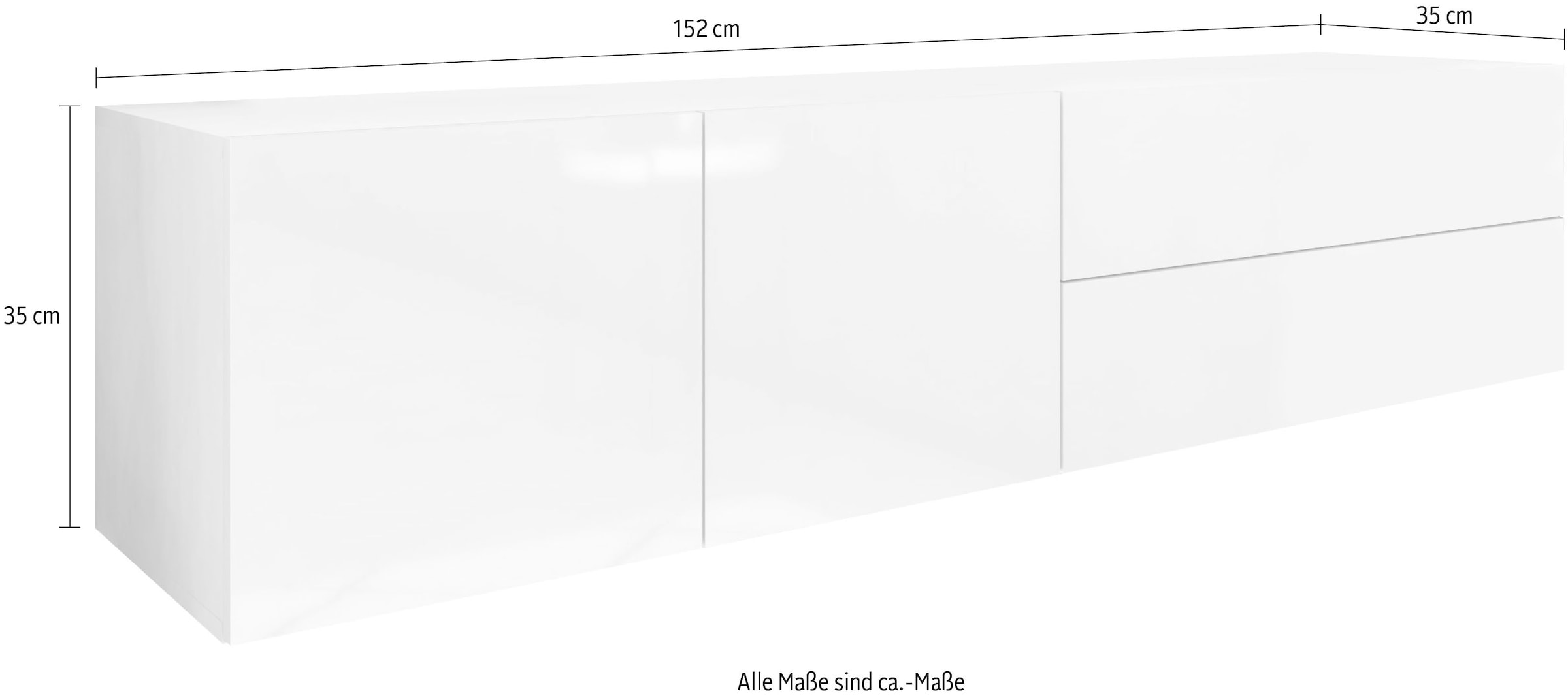 Breite cm, »Vaasa«, Shop borchardt ordern Lowboard hängend Jelmoli-Online Möbel im nur ❤ 152