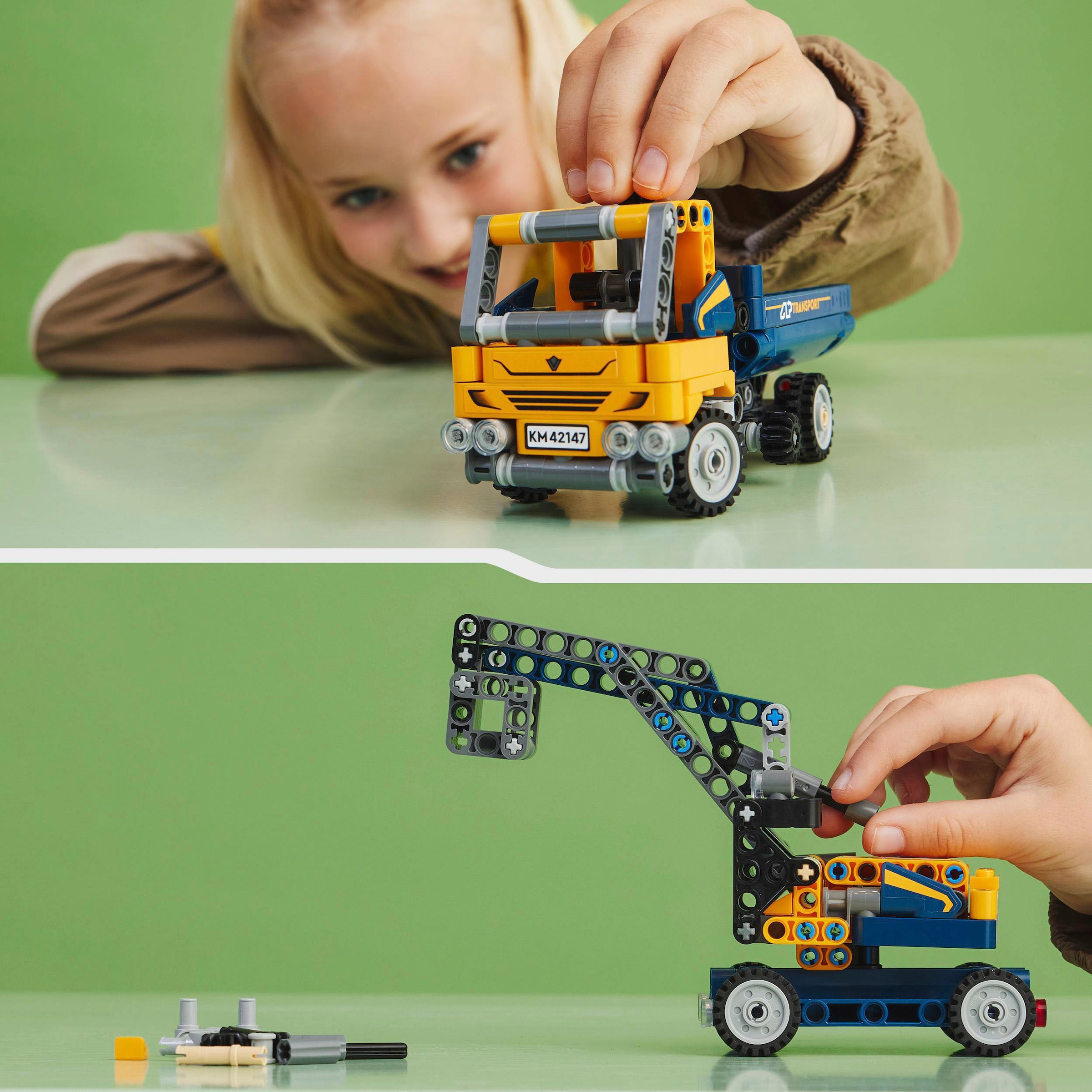 LEGO® Konstruktionsspielsteine »Kipplaster (42147), LEGO® Technic«, (177 St.), Made in Europe