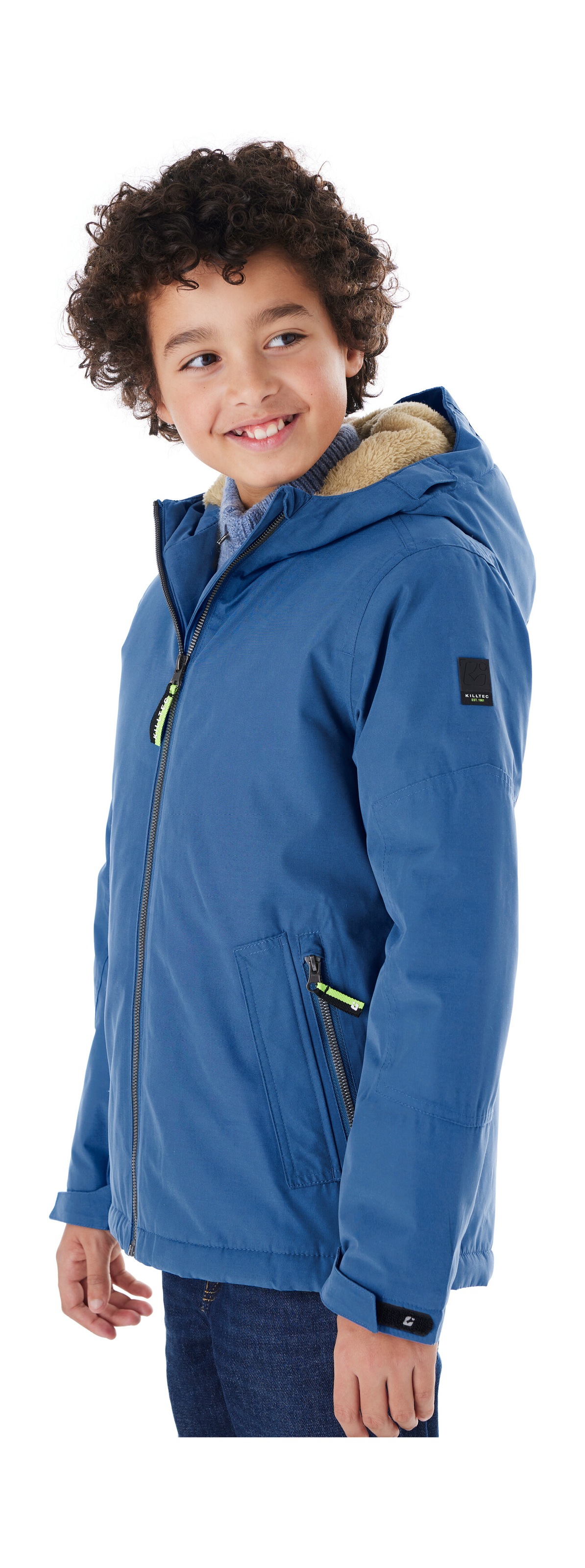 Killtec Funktionsjacke »KOW 377 BYS JCKT«, Wasserdichte Funktionsjacke mit Kapuze, warmem Futter und Kinnschutz