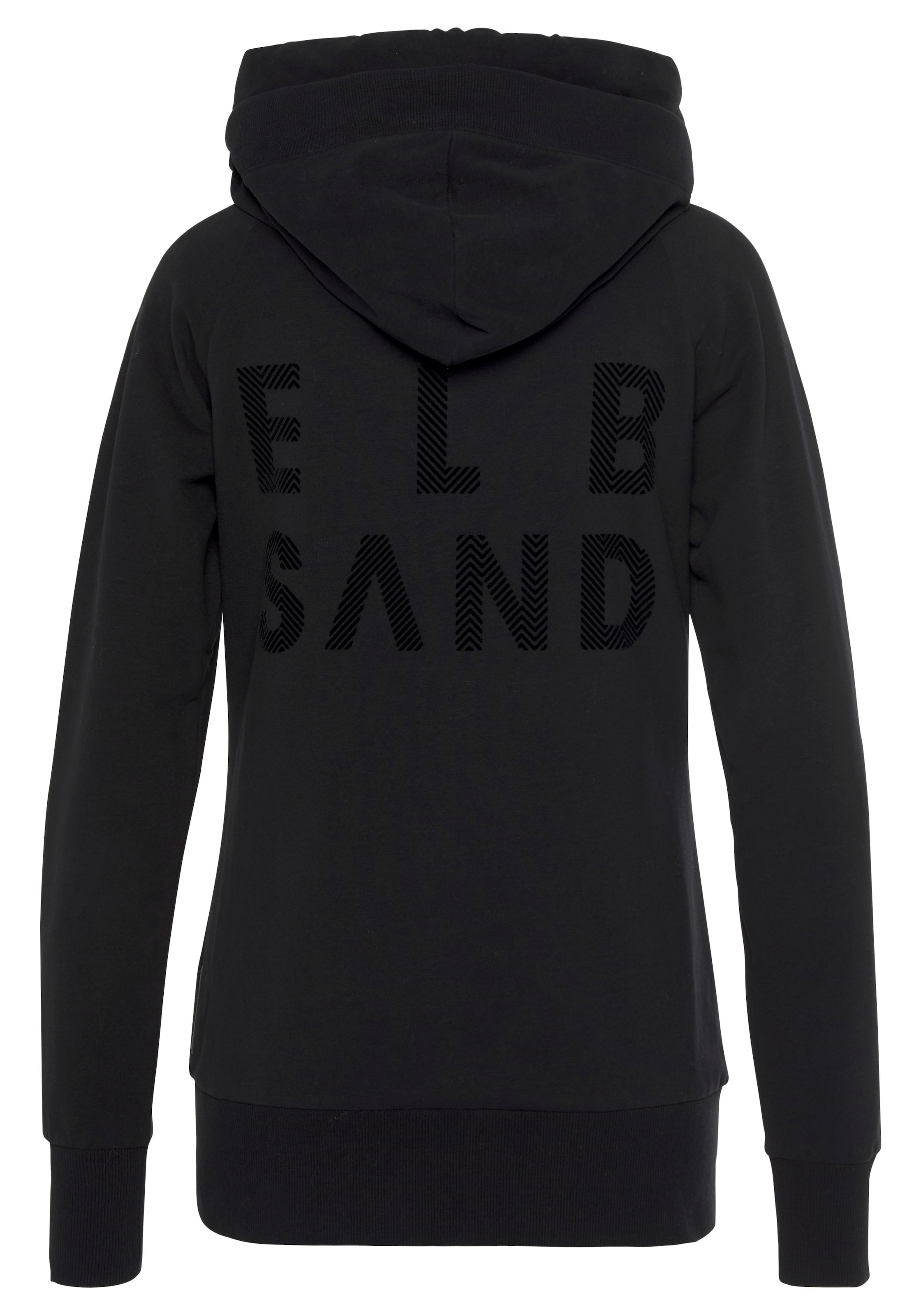 Elbsand Kapuzensweatjacke »Kria«, mit Logodruck hinten, lässige Freizeitjacke mit Taschen