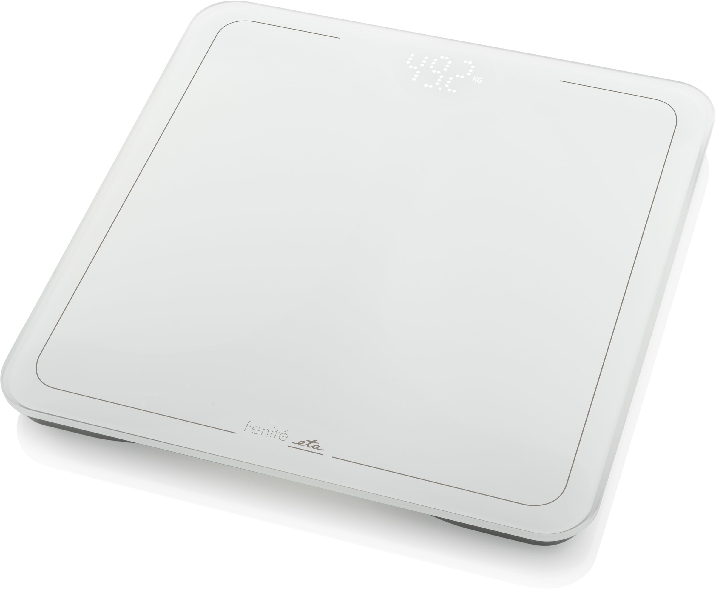 eta Personenwaage »FENITÉ«, (1 tlg.), Kapazität bis 180 kg, Standfläche aus Glas, LED-Display