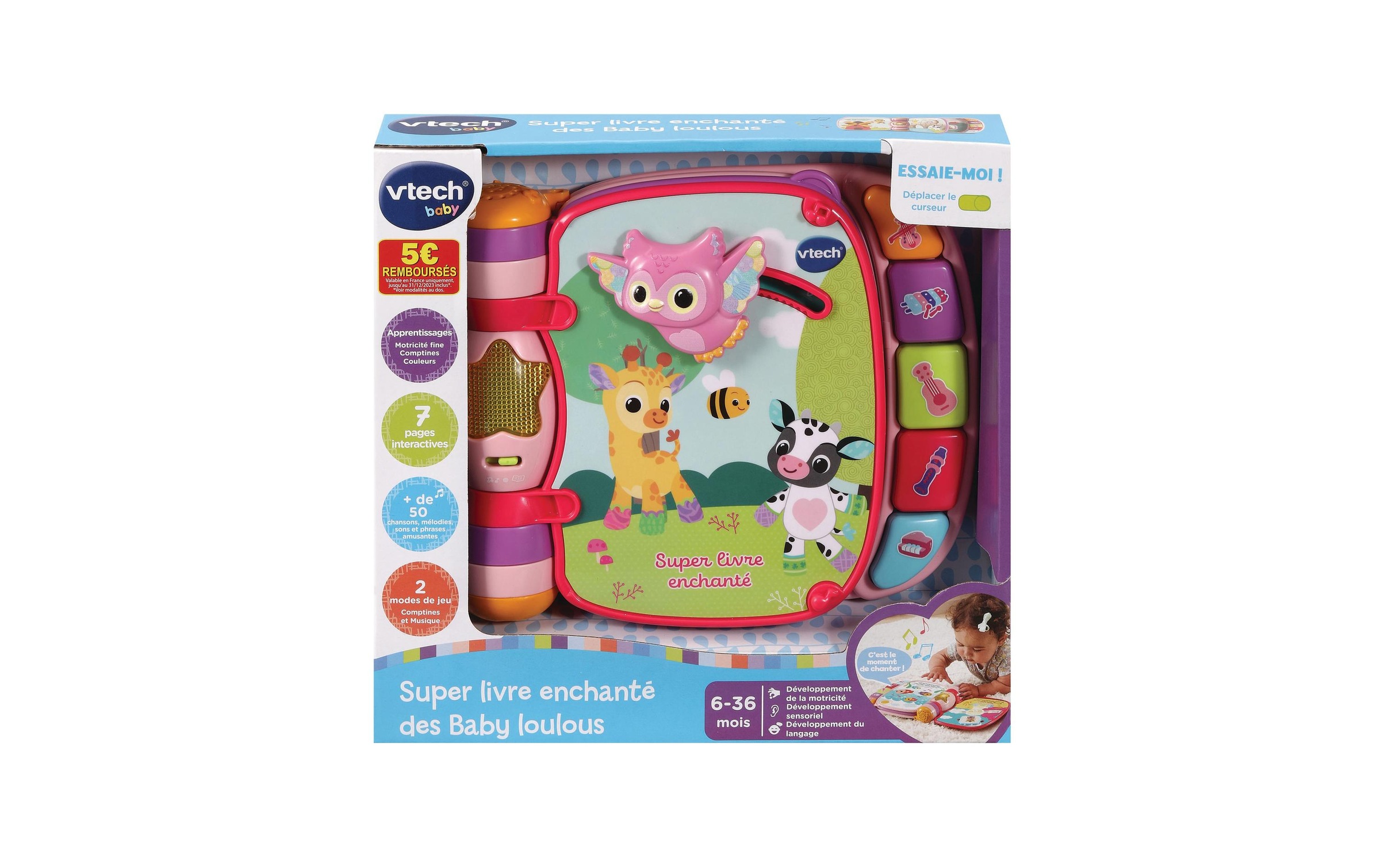 Vtech® Lernspielzeug »Super livre enchanté des Baby loulous rose«