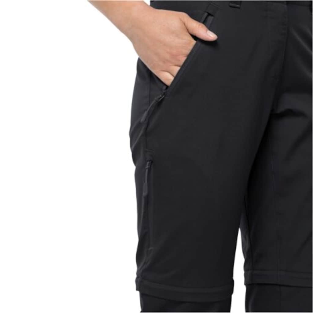 Jack Wolfskin Zip-off-Hose »ACTIVE TRACK ZIP OFF PANTS W«, lange Hose und Shorts in einem