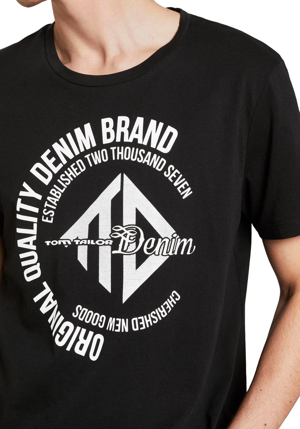 TOM TAILOR Denim T-Shirt, mit Logofrontdruck