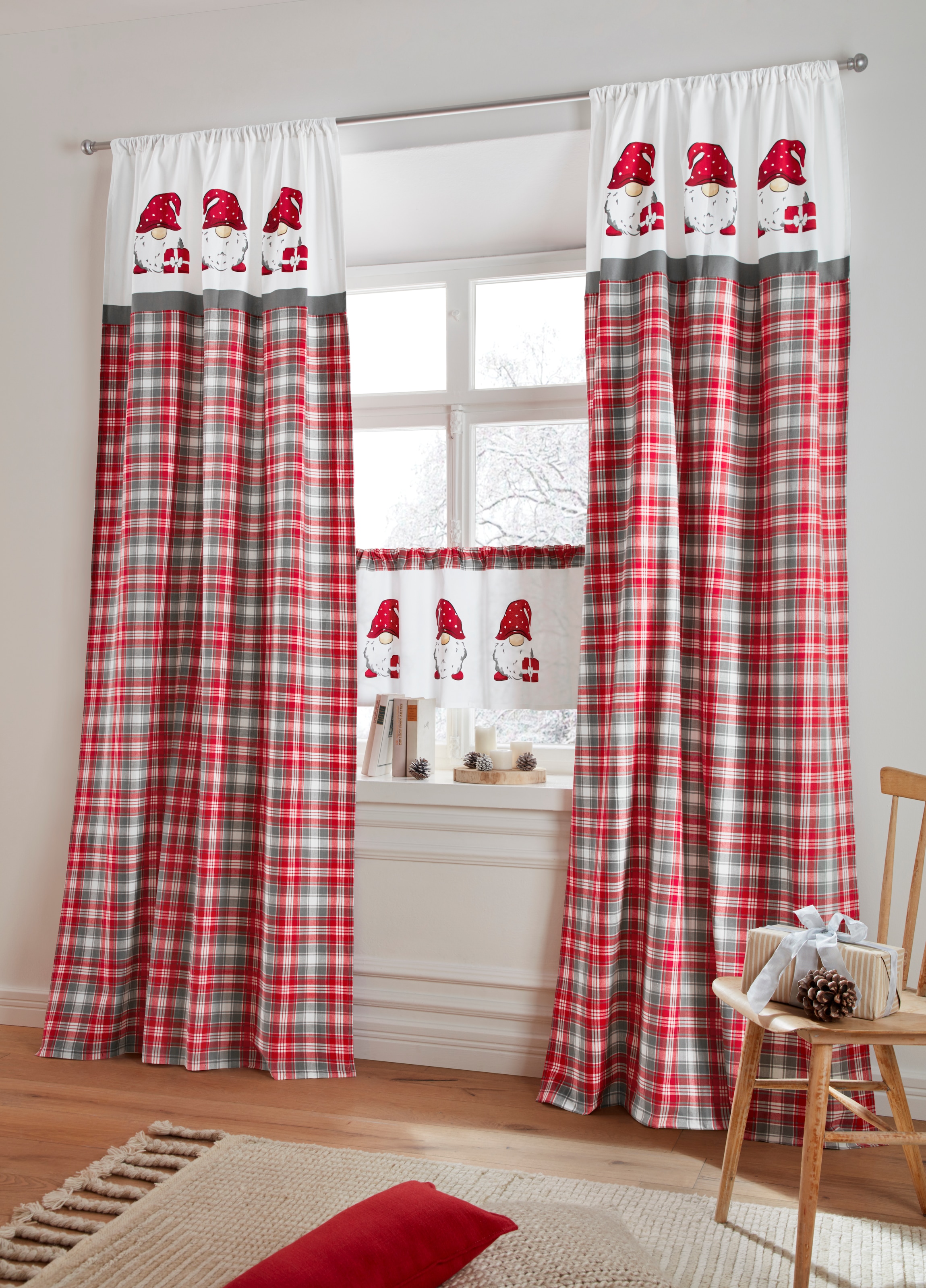 home Jelmoli-Versand Design weihnachtliches Baumwolle, kaufen Blickdicht, St.), | Vorhang online my (1 »Wichtel«,