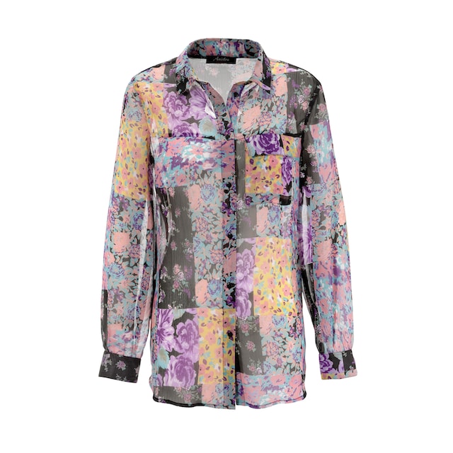 Aniston CASUAL Hemdbluse, mit bunten Blumendrucken im Patch-Dessin - NEUE  KOLLELKTION online kaufen | Jelmoli-Versand