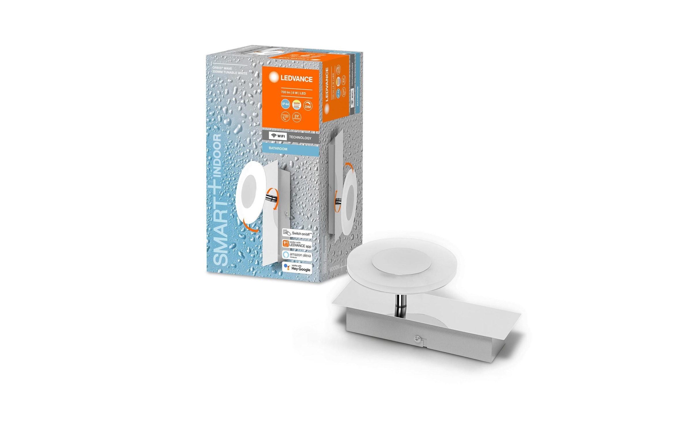 LED Deckenleuchte »SMART+ Orbis Wave, Chrome, 8W, 20 cm«, 1 flammig