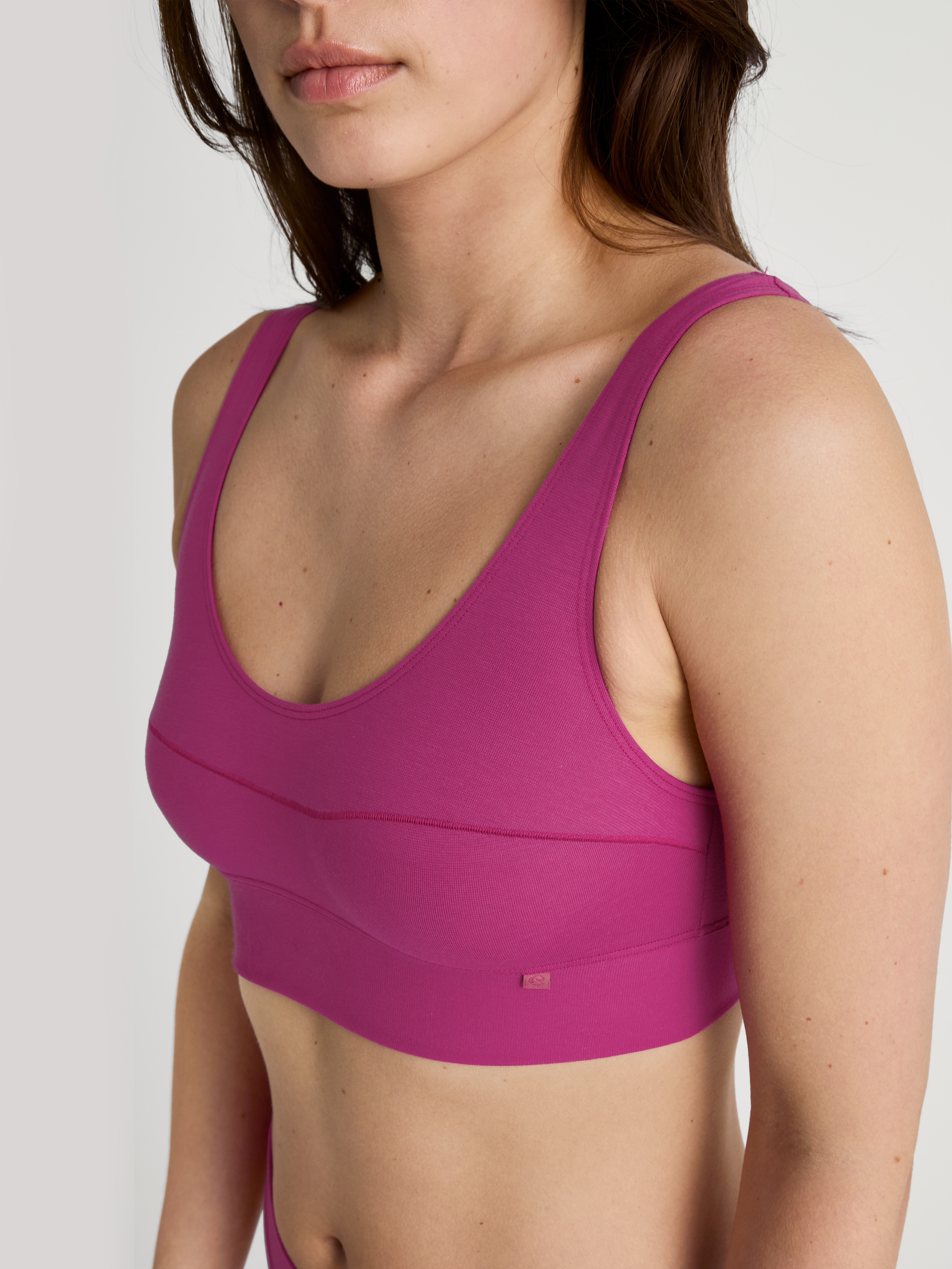 CALIDA Bustier »Elastic«, breites Unterbrustband, ohne Bügel, Baumwollmischung