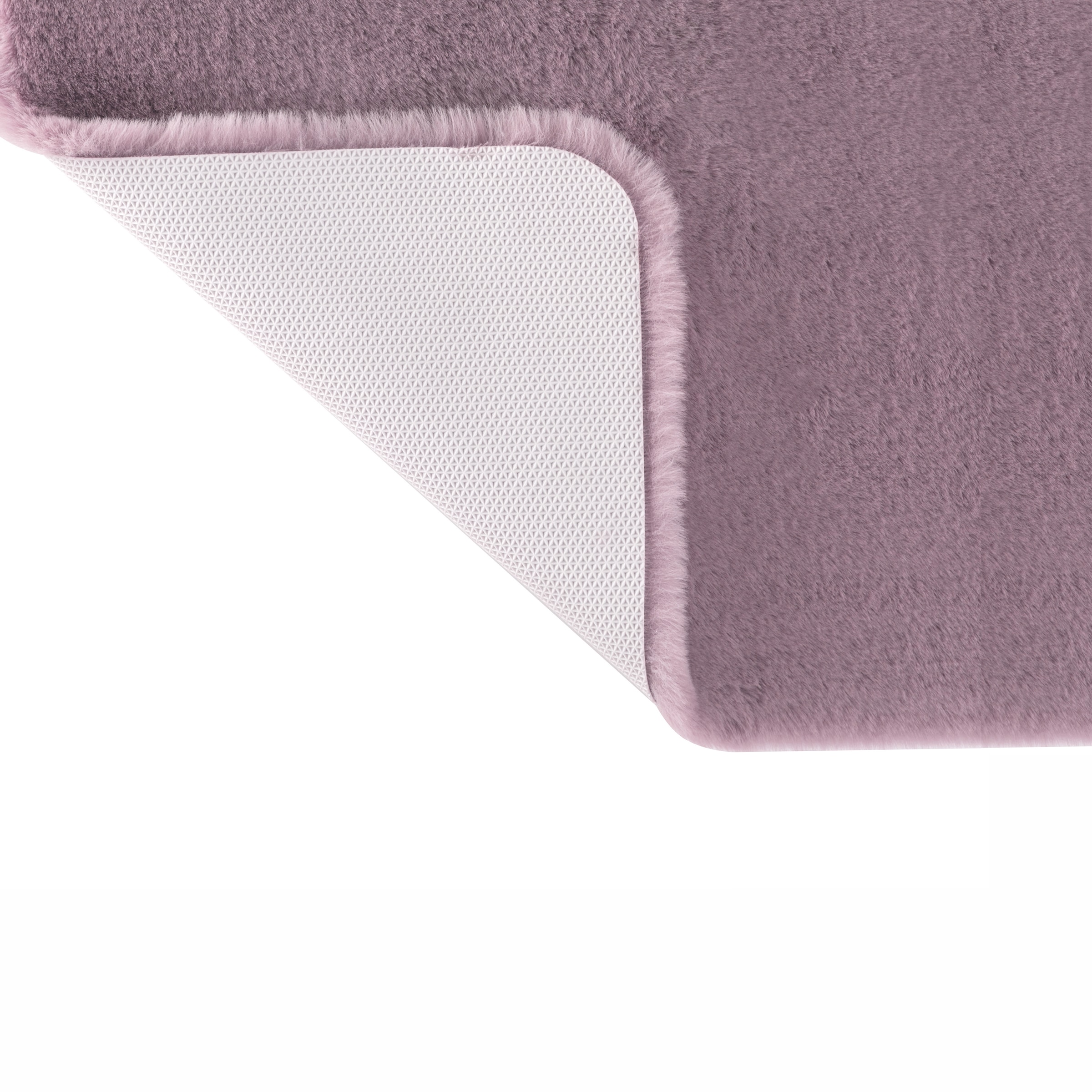 my home Badematte »Valeria, Kaninchenfell-Haptik«, rutschhemmend beschichtet, fussbodenheizungsgeeignet-strapazierfähig, Kunstfell, weicher Badteppich