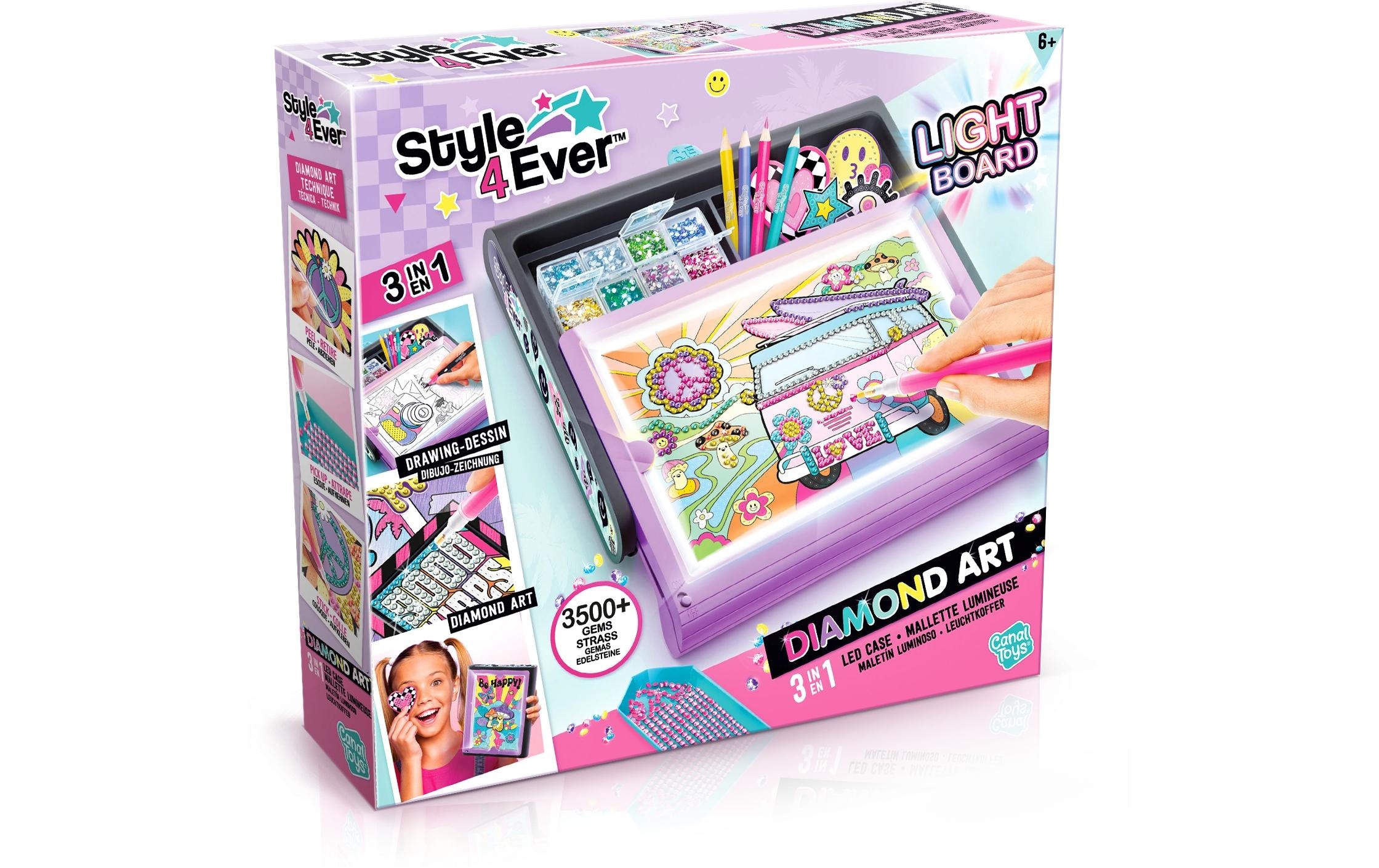 Kreativset »Canal Toys Diamond Art 3 in 1 LED Case«