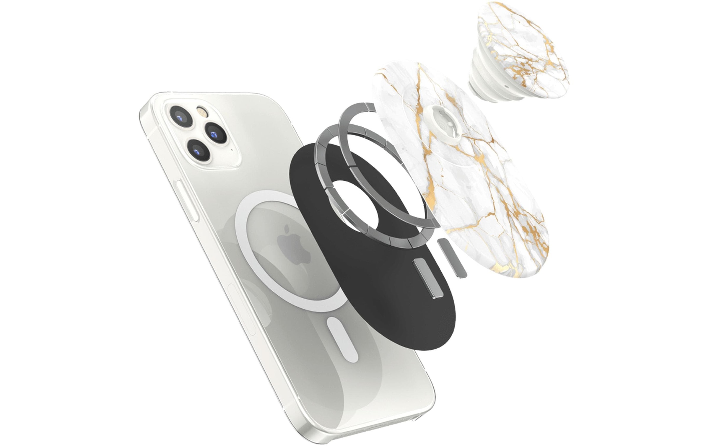 Popsockets Handy-Halterung »MagSafe Goldfarben Lutz Marble«, Universalhalterung
