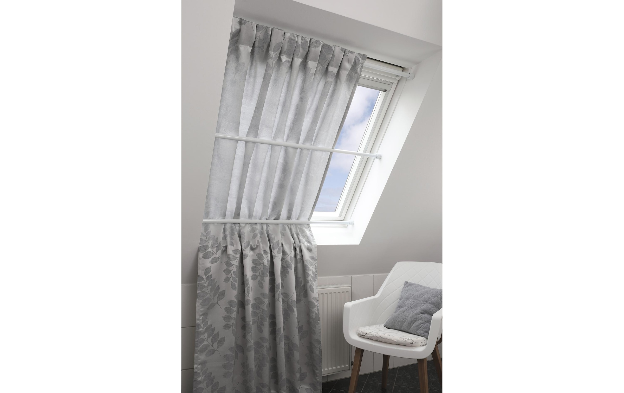 GARDINIA Gardinenstange »80-130 cm, Ø 23/26 mm Weiss«