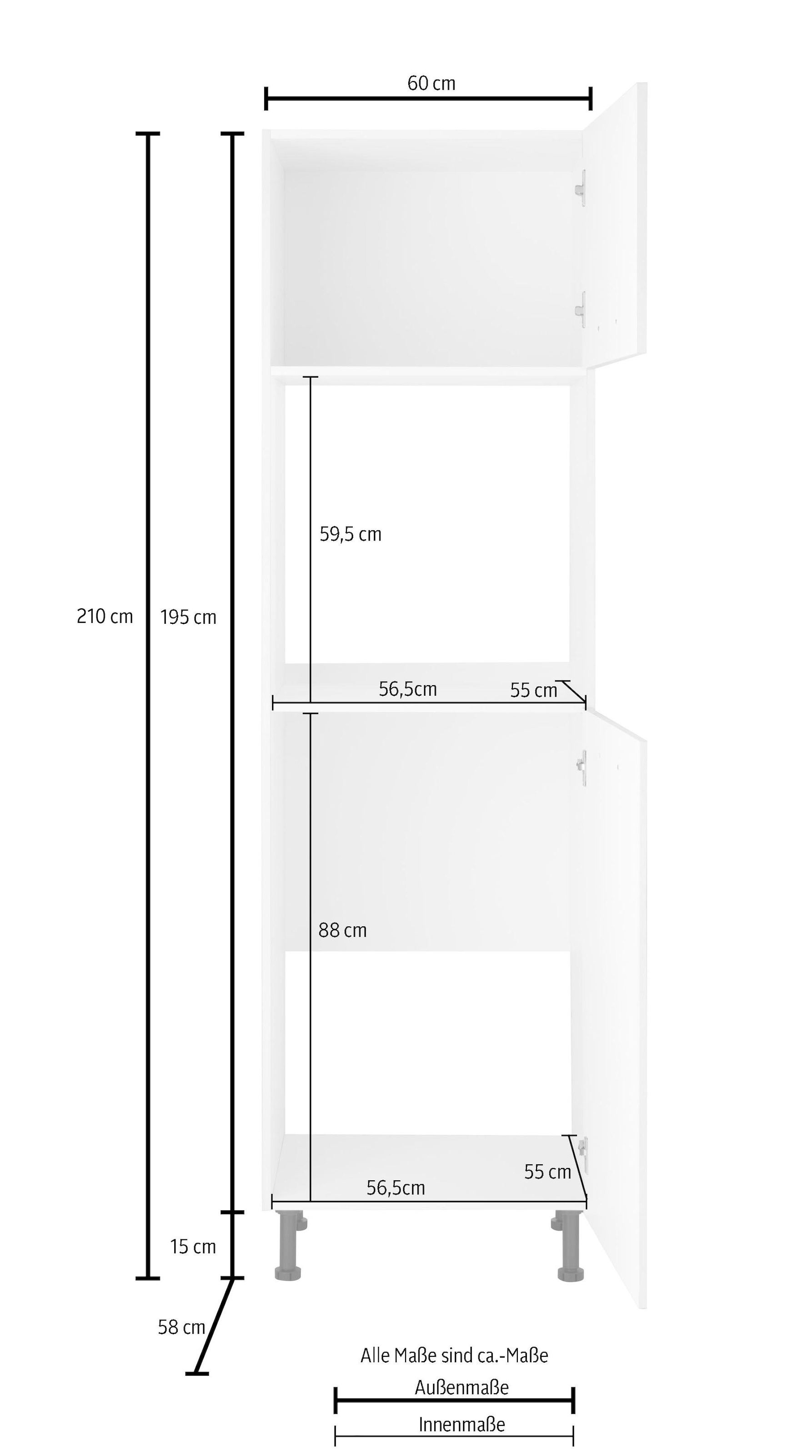 wiho Küchen Backofenumbauschrank »Ela«, 60 cm breit, höhenverstellbare  Füsse online shoppen | Jelmoli-Versand