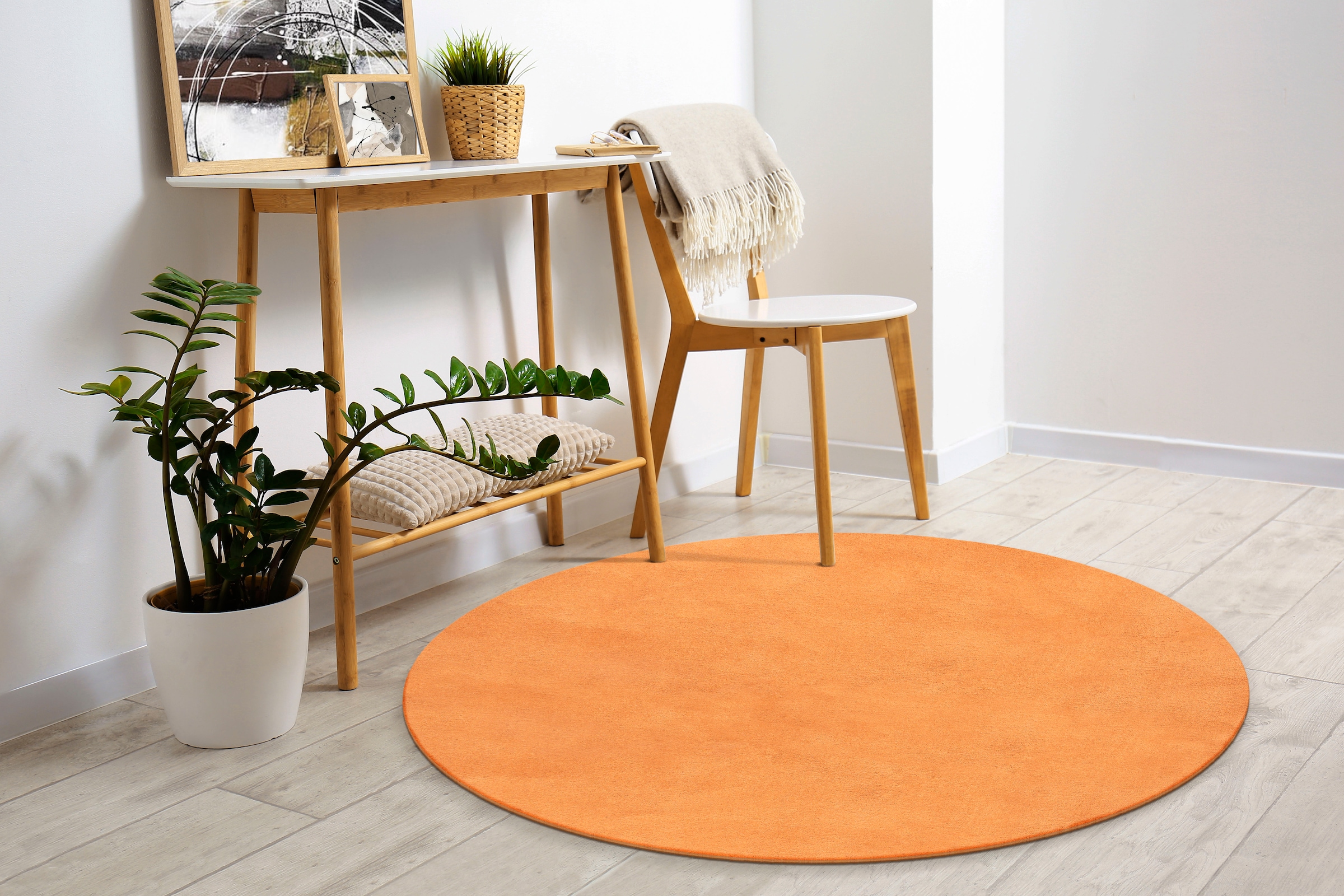 merinos Teppich »Loft 37«, rund, 16 mm Höhe, Kunstfellteppich besonders weich und kuschelig, Fell Haptik