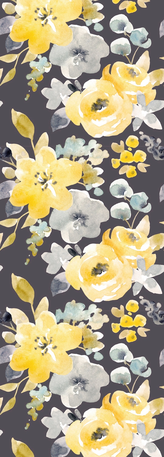 queence Vinyltapete "Hilda" Motiv  bedruckt  botanisch  floral  gemustert  natürlich glatt 90x250cm, selbstklebend, kinderleichte Anbringung, Sticker