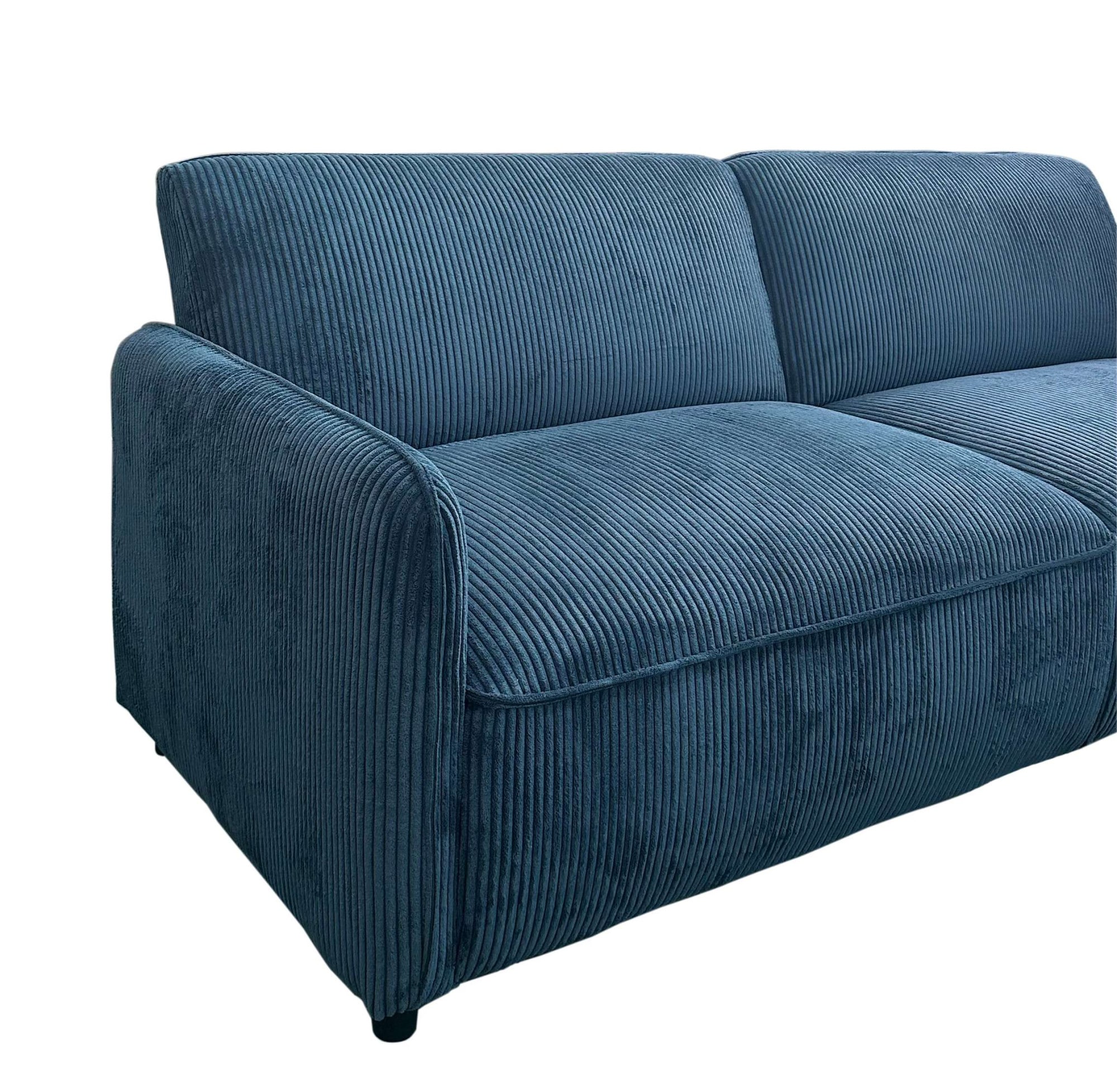 Dorel Home 3-Sitzer »Allie Curved Schlafsofa 209 cm«, Bettfunktion (110/190), verstellbare Rückenlehne, Cord u. Velours
