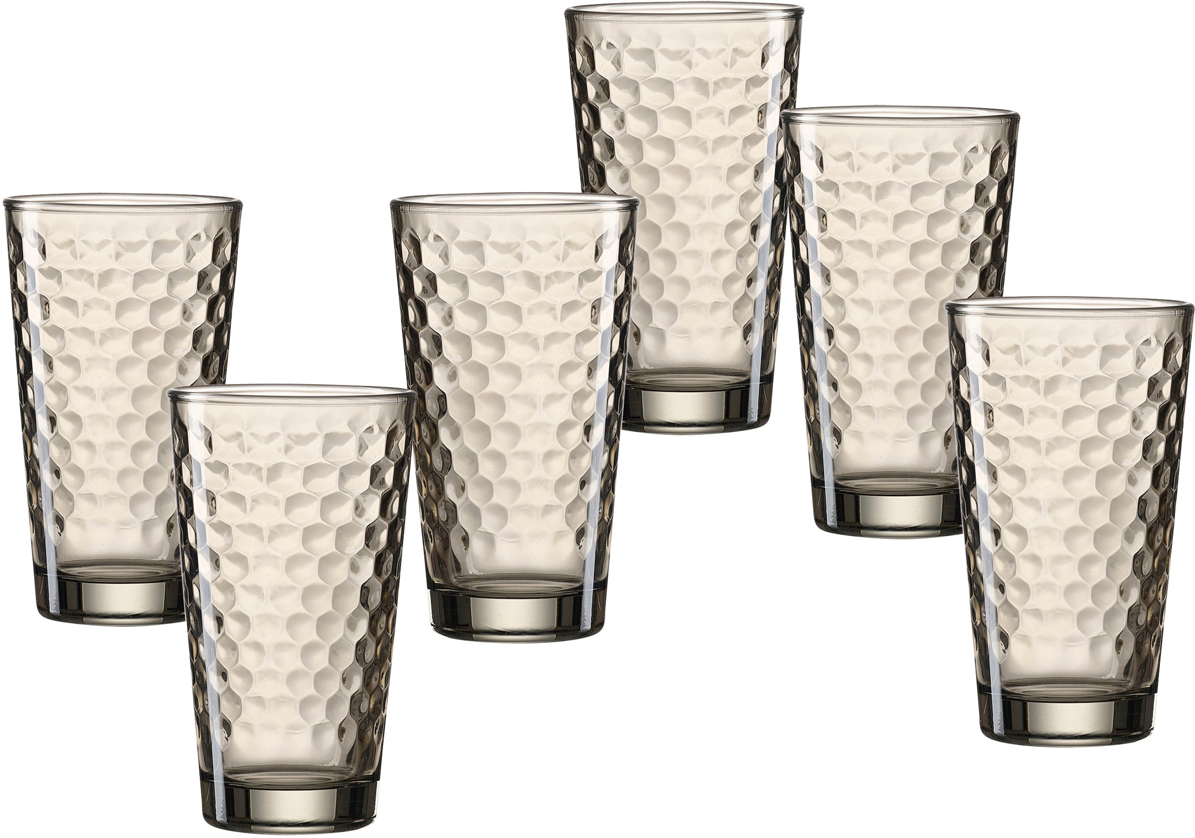 Ritzenhoff & Breker Longdrinkglas »Favo, 6-teilig«, (Set, 6 tlg.), 350 ml