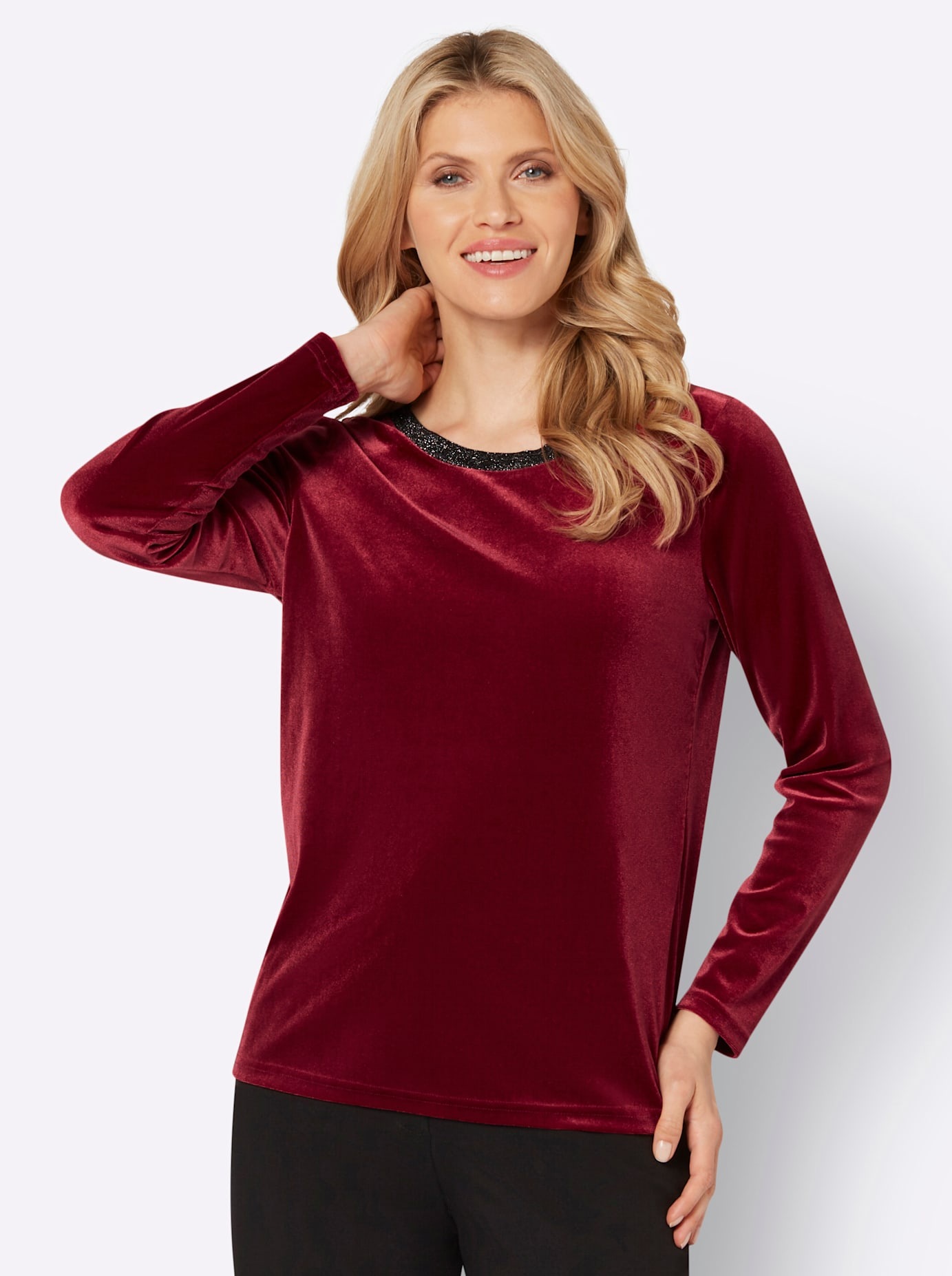 Classic Basics Rundhalsshirt »Samtshirt« 1 Stk.