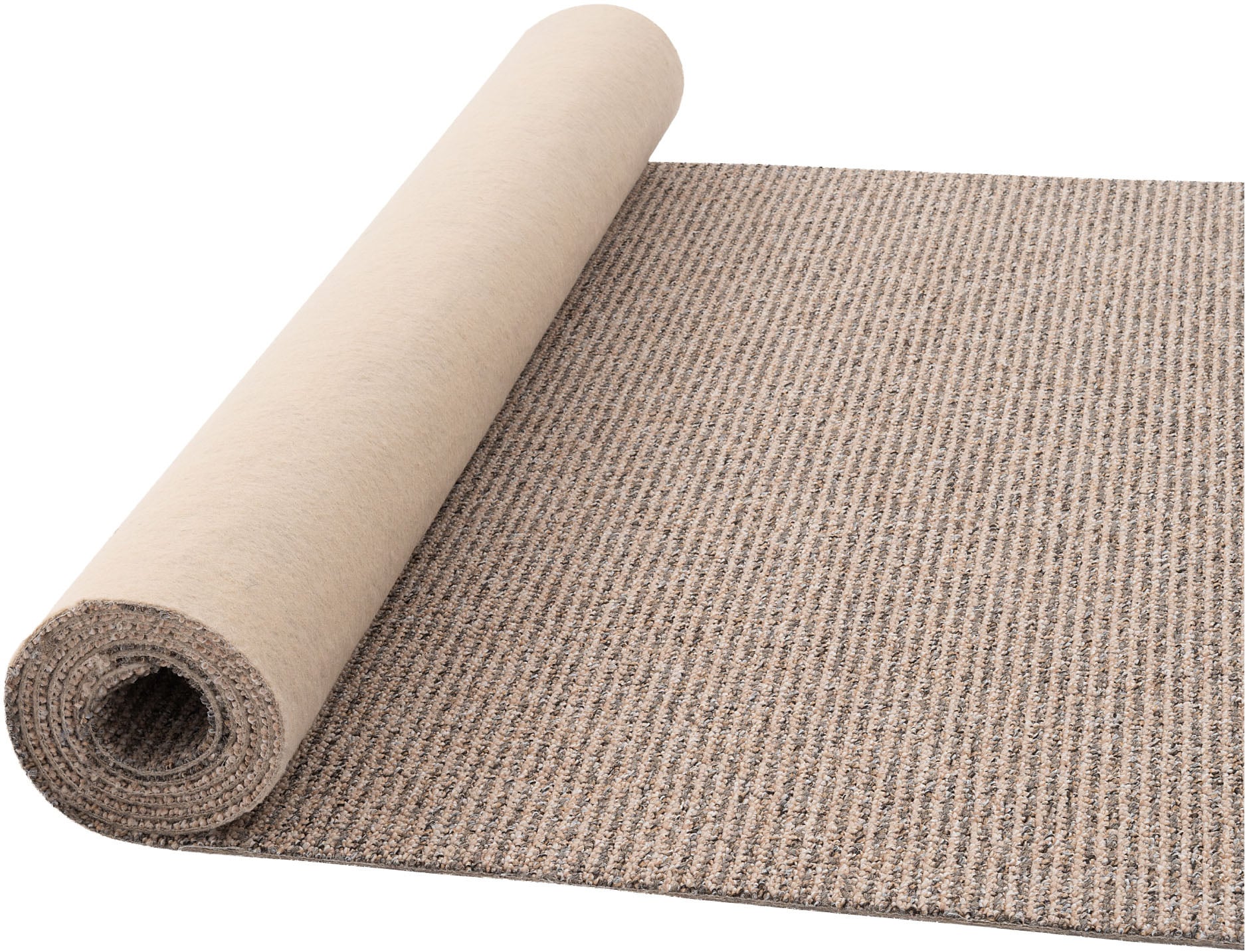 my home Teppichboden »Ruva, Schlinge«, rechteckig, 6 mm Höhe, strukturierte Oberfläche, Breite 400 cm, strapazierfähig, Wohnzimmer