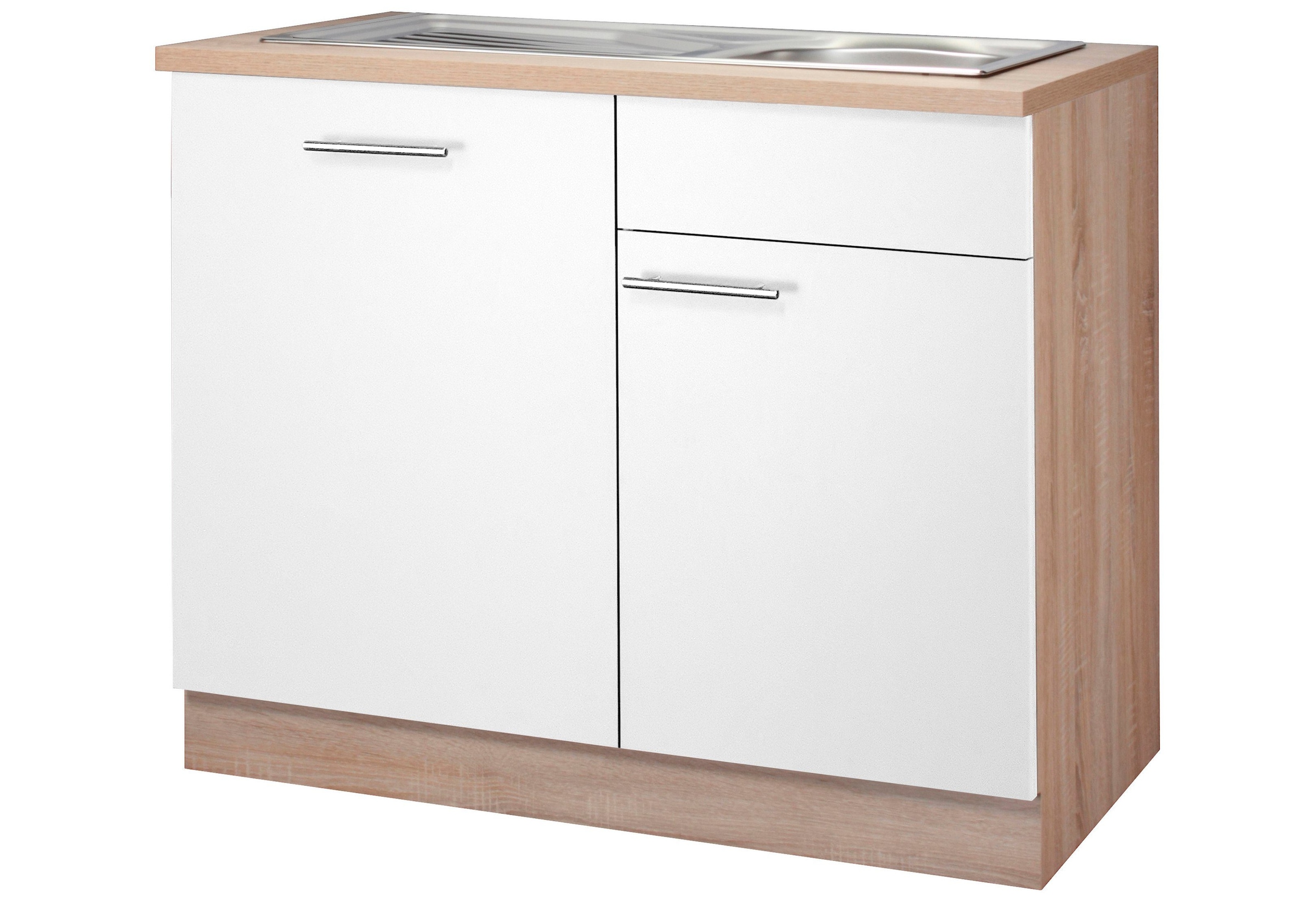 ❤ wiho Küchen Spülenschrank »Montana«, 110 cm breit, inkl. Tür/Griff/Sockel  für vollint. Geschirrspüler ordern im Jelmoli-Online Shop