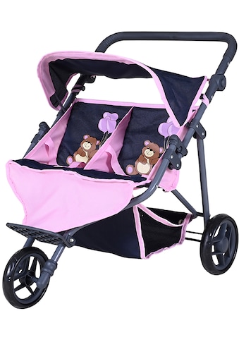 Knorrtoys® Puppen-Zwillingsbuggy »Duo - Navy Pink Bear« kaufen