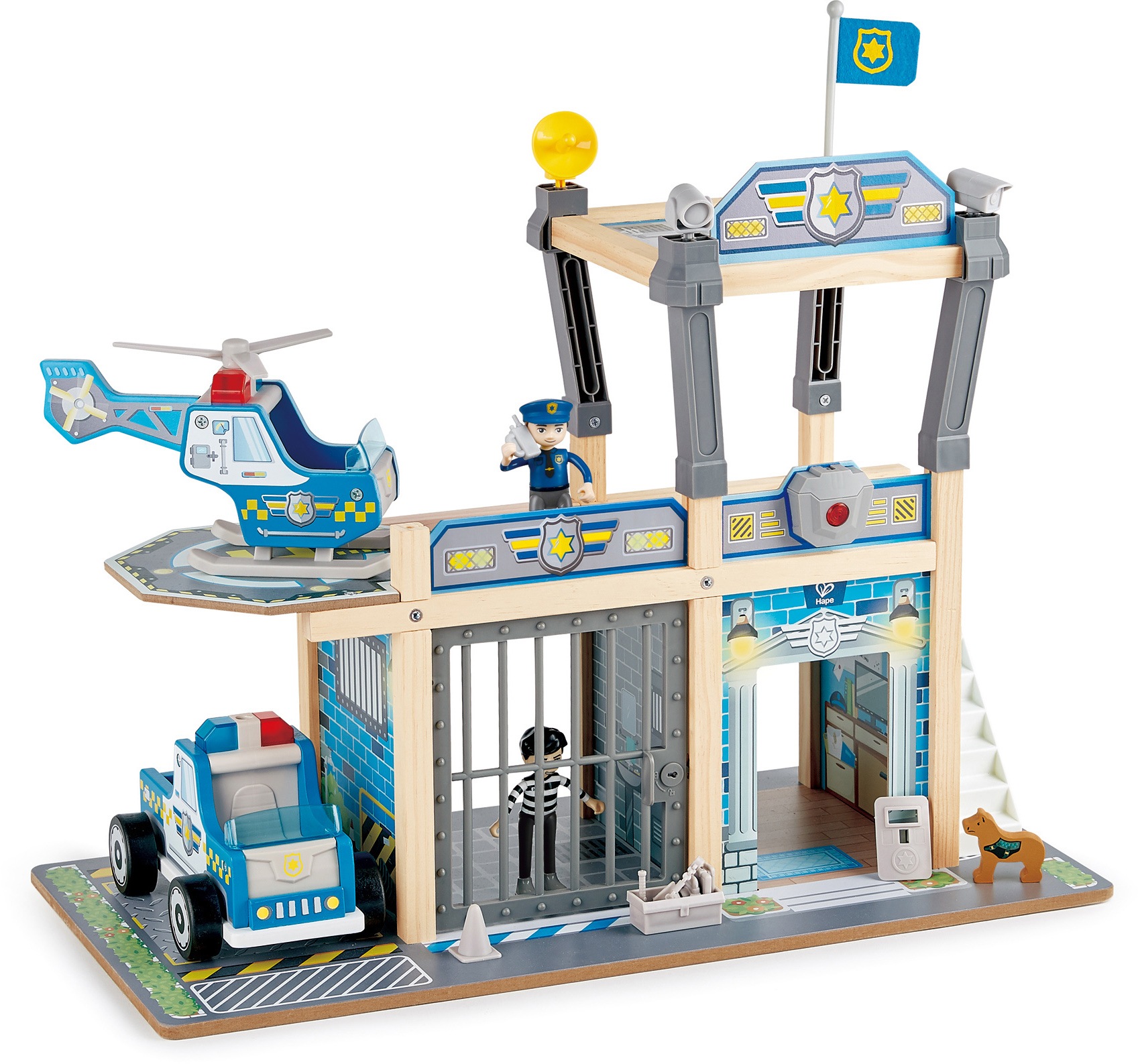 Hape Spielwelt »Polizeistation«, mit Polizeihubschrauber und Polizeiauto kaufen