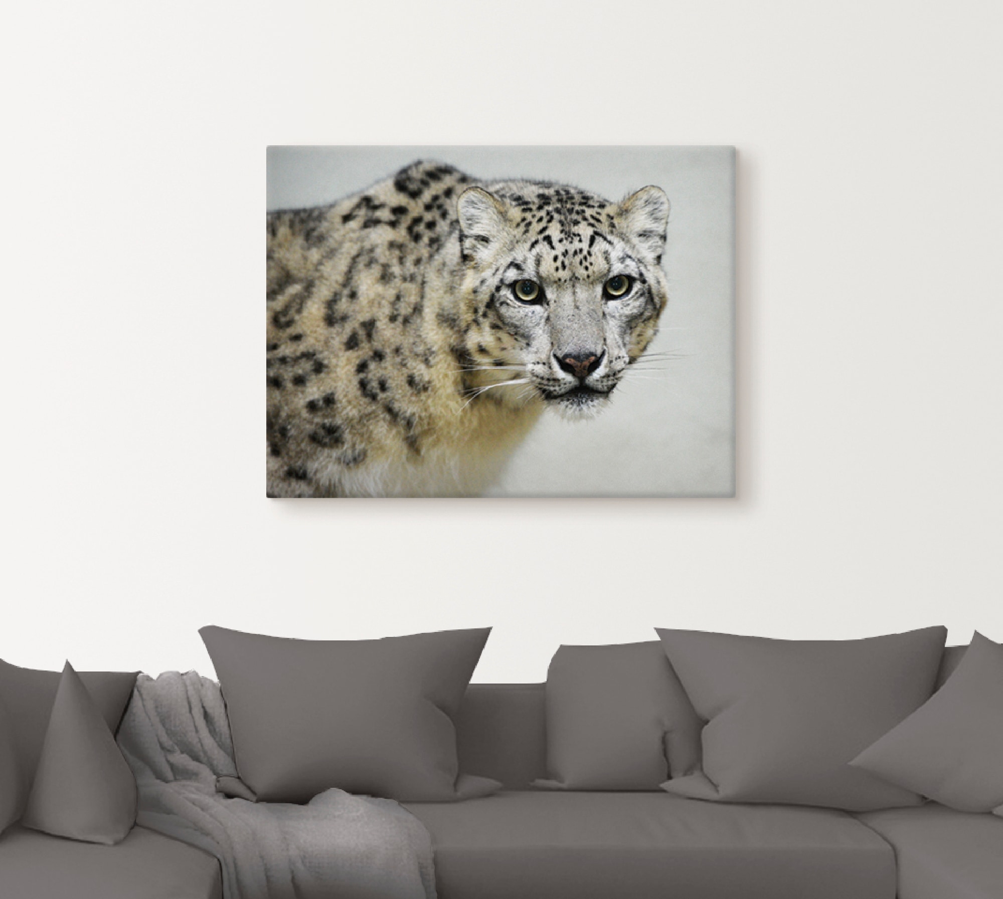 Artland Wandbild »Schneeleopard«, Wildtiere, (1 St.), als Alubild, Outdoorbild, Leinwandbild in verschied. Grössen
