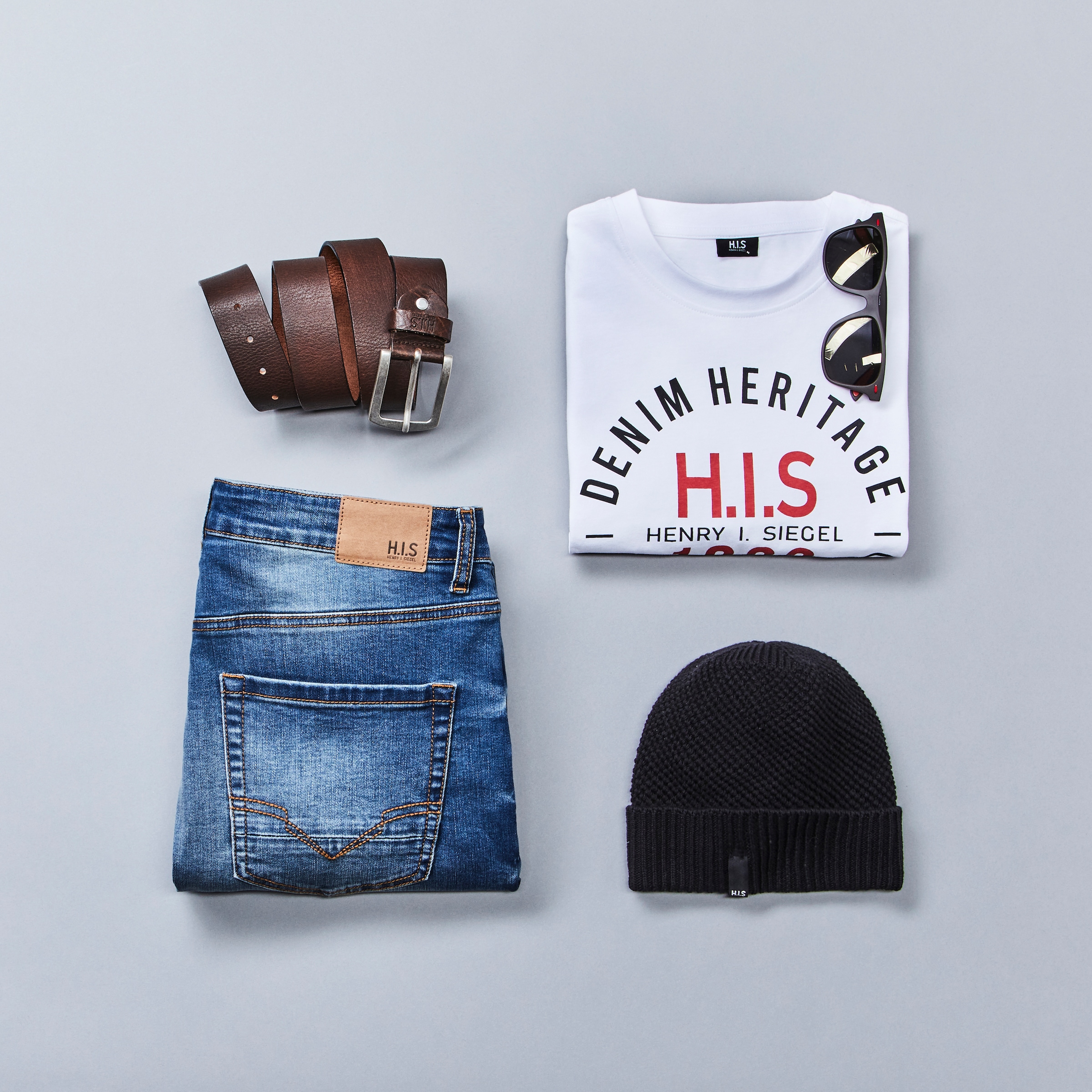 H.I.S Rundhalsshirt, mit Markenprint online shoppen | Jelmoli-Versand