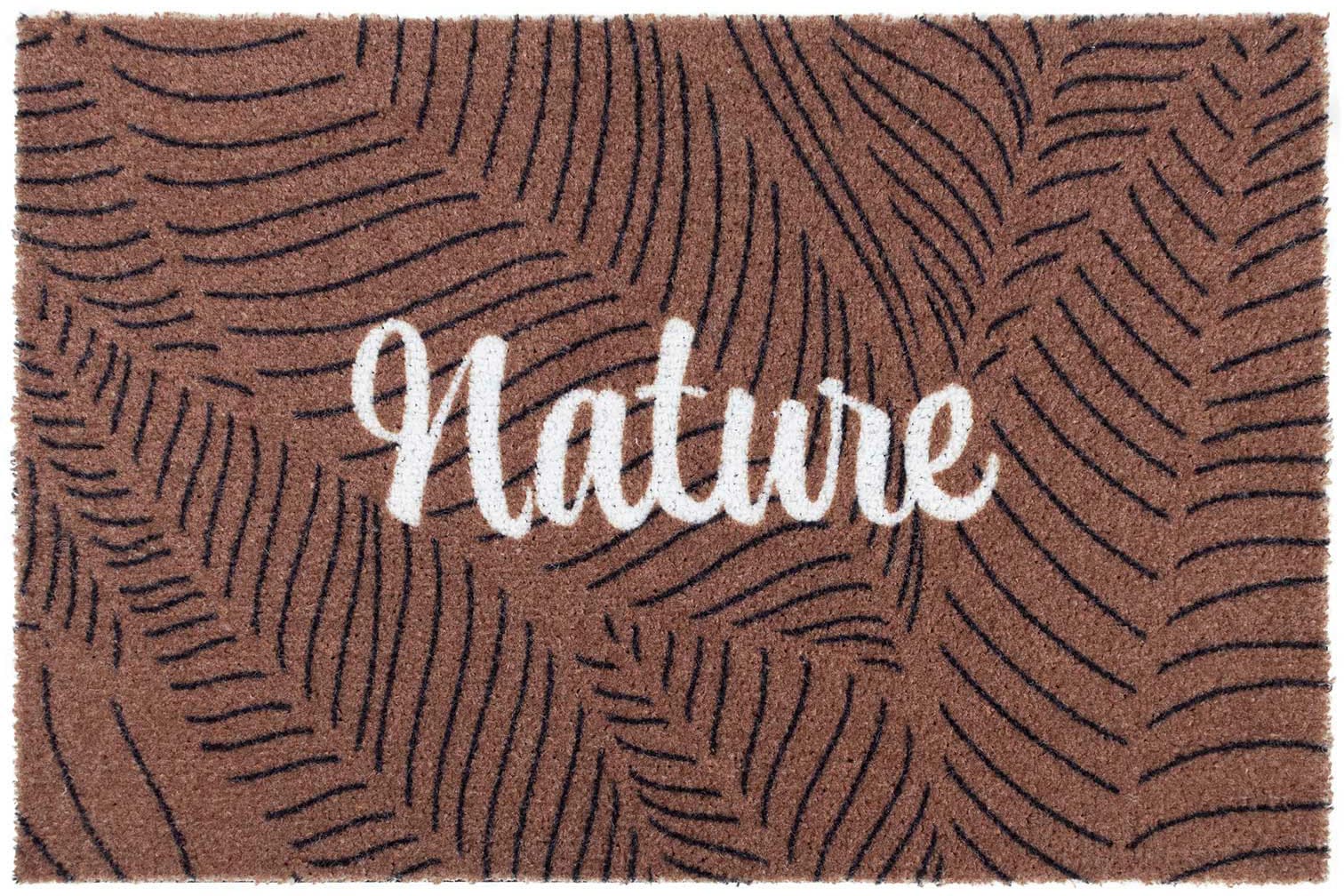 Primaflor-Ideen in Textil Fussmatte »Schmutzfangmatte COUNTRY, Nature«, rechteckig, 7 mm Höhe, Schmutzfangmatte, Kokos-Optik, mit Spruch, rutschhemmend, waschbar