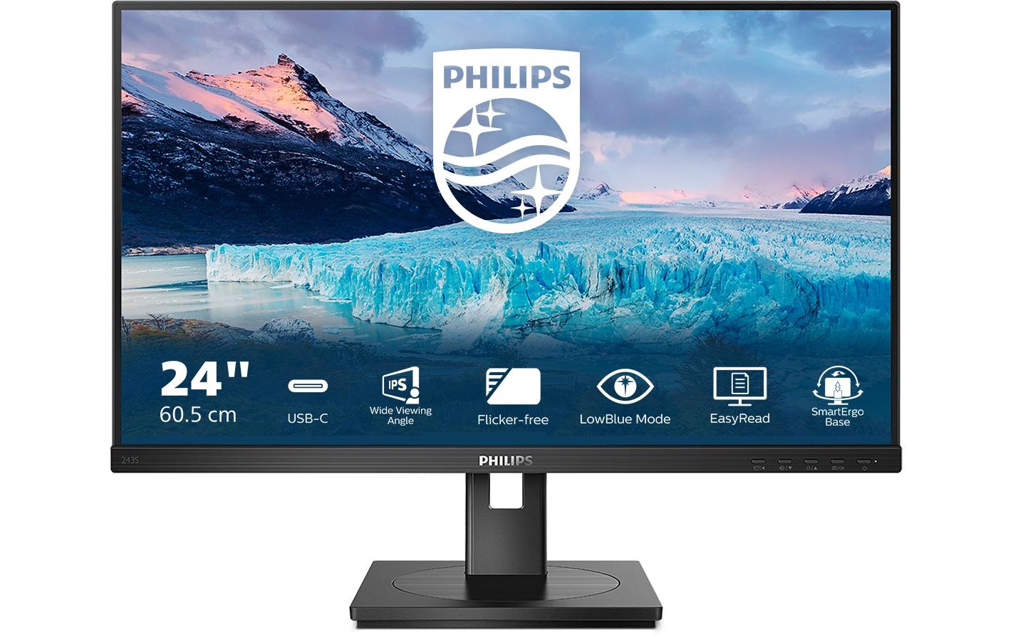 Philips Ergo Monitor »Philips 243S1/00«, 60,21 cm/23,8 Zoll, 1920 x 1080 px, Full HD, 4 ms Reaktionszeit, 75 Hz