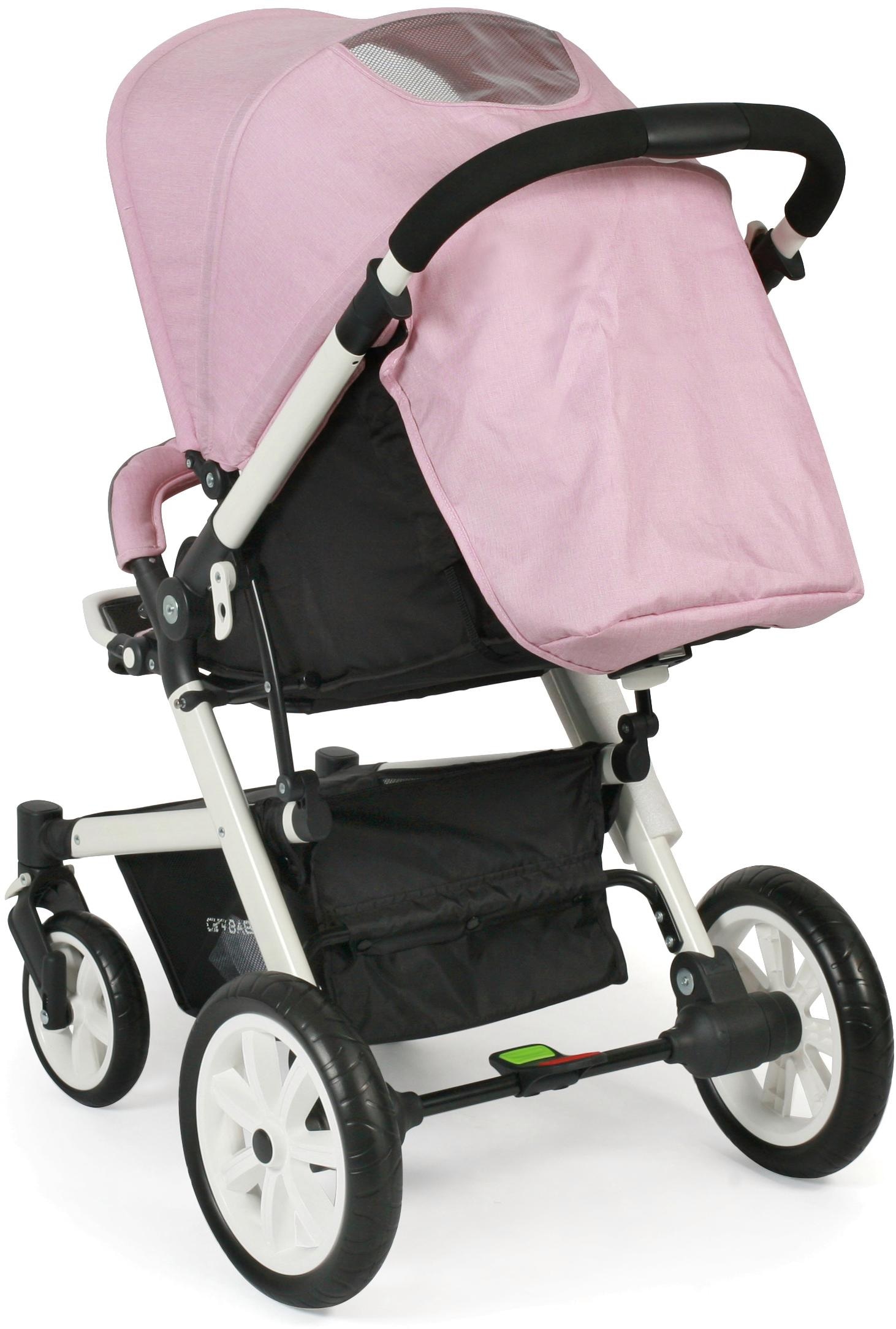 CHIC4BABY Sport-Kinderwagen »Boomer, rosa«, mit schwenk- und feststellbaren Vorderrädern