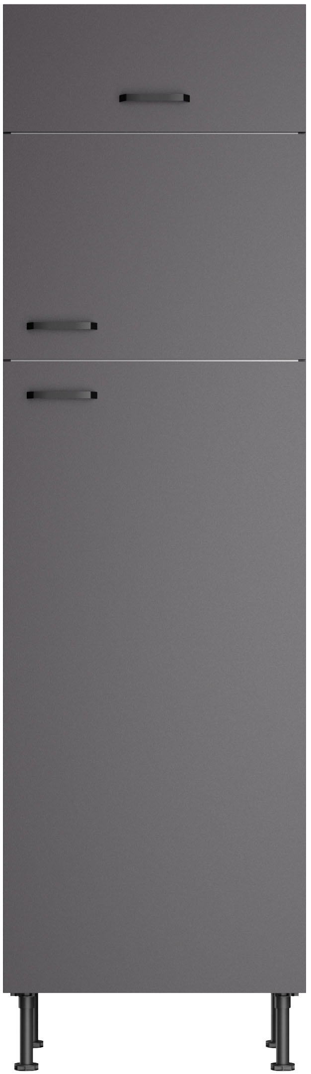 KOCHSTATION Kühlumbauschrank "KS-Paula" 60 cm breit, 211 cm hoch, mit 1 Klappe, 2 Türen verlascht
