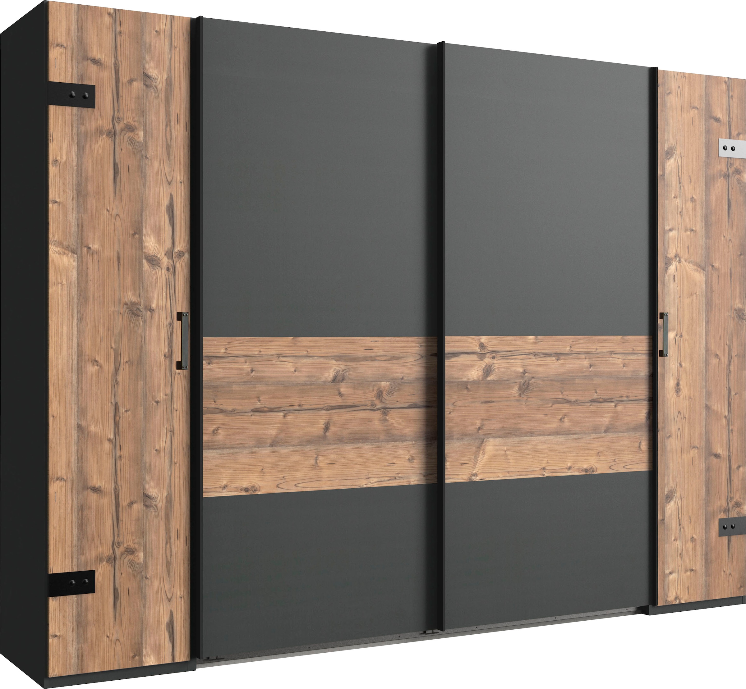 Wimex Kleiderschrank »Stockholm, rustikale Optik im Industrial Design, Made in Germany« 270x65x210cm, viel Stauraum durch 2 Kleiderstangen und 10 Einlegeböden