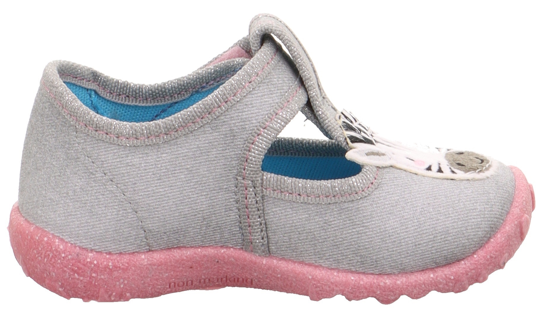 Superfit Hausschuh »SPOTTY WMS: Mittel«, Ballerina, Klettschuh, Kindergarten Schuh mit süssem Motiv