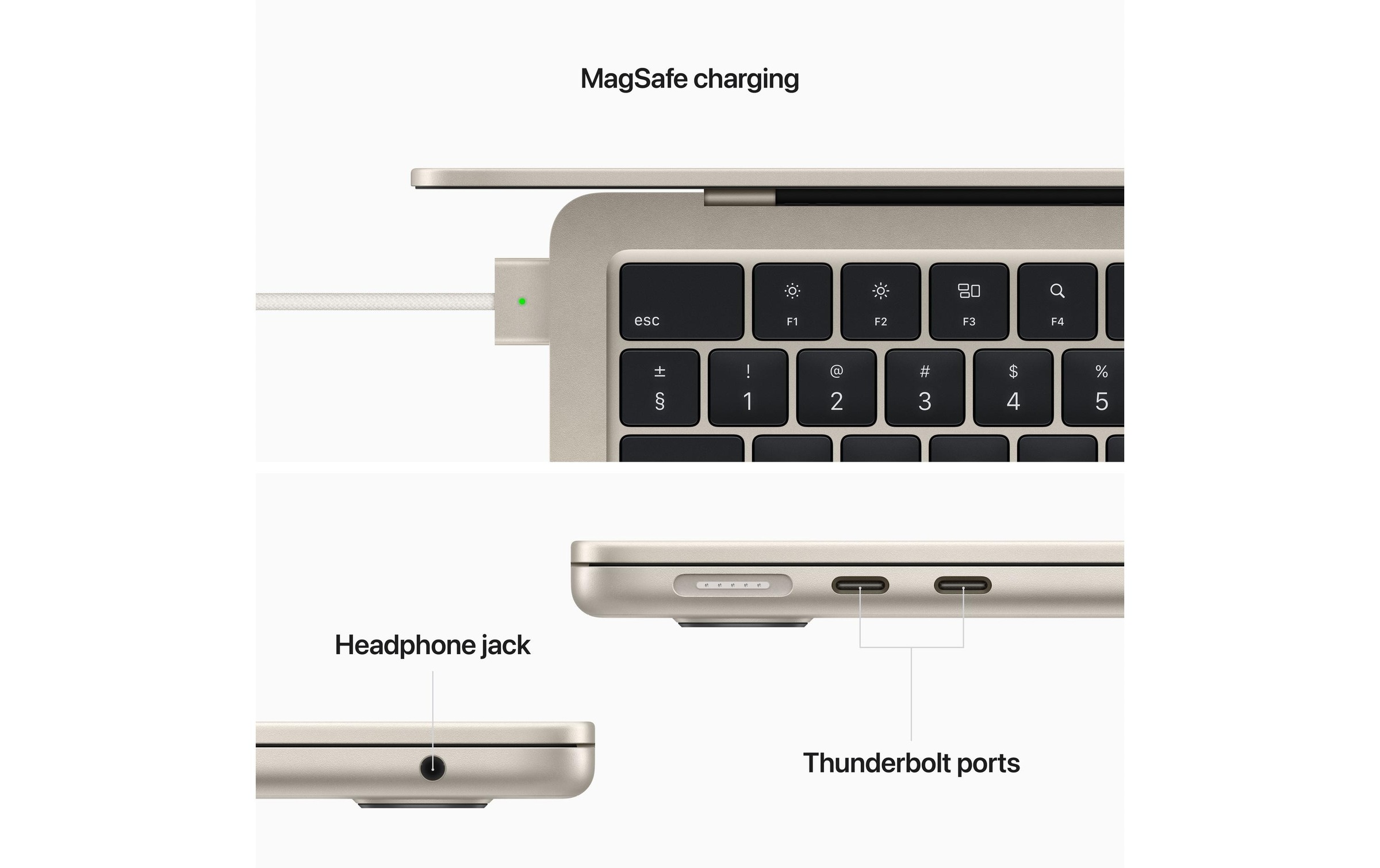 Apple MacBook Air 13 Zoll (2022), M2 Chip, 8C CPU, 10C GPU, 67W Power Adapter