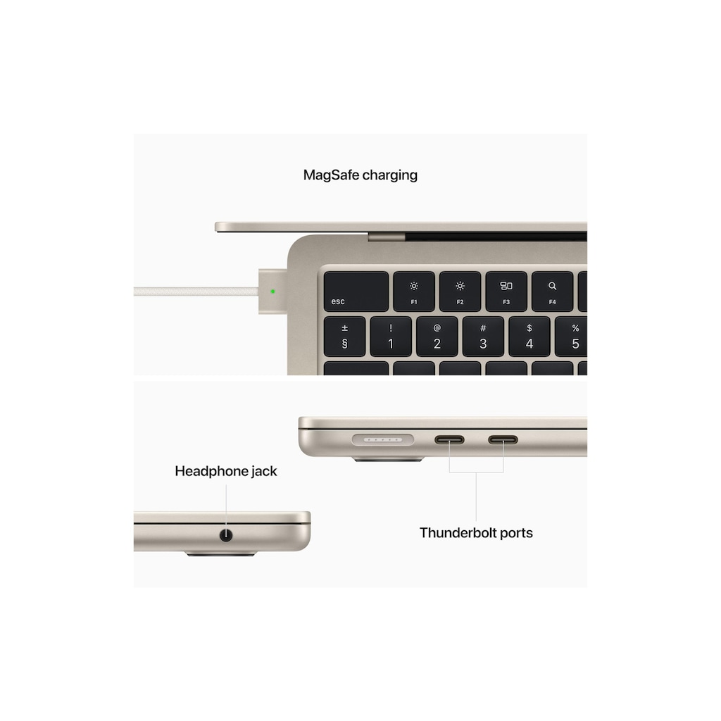 Apple MacBook Air 13 Zoll (2022), M2 Chip, 8C CPU, 10C GPU, 35W Power Adapter