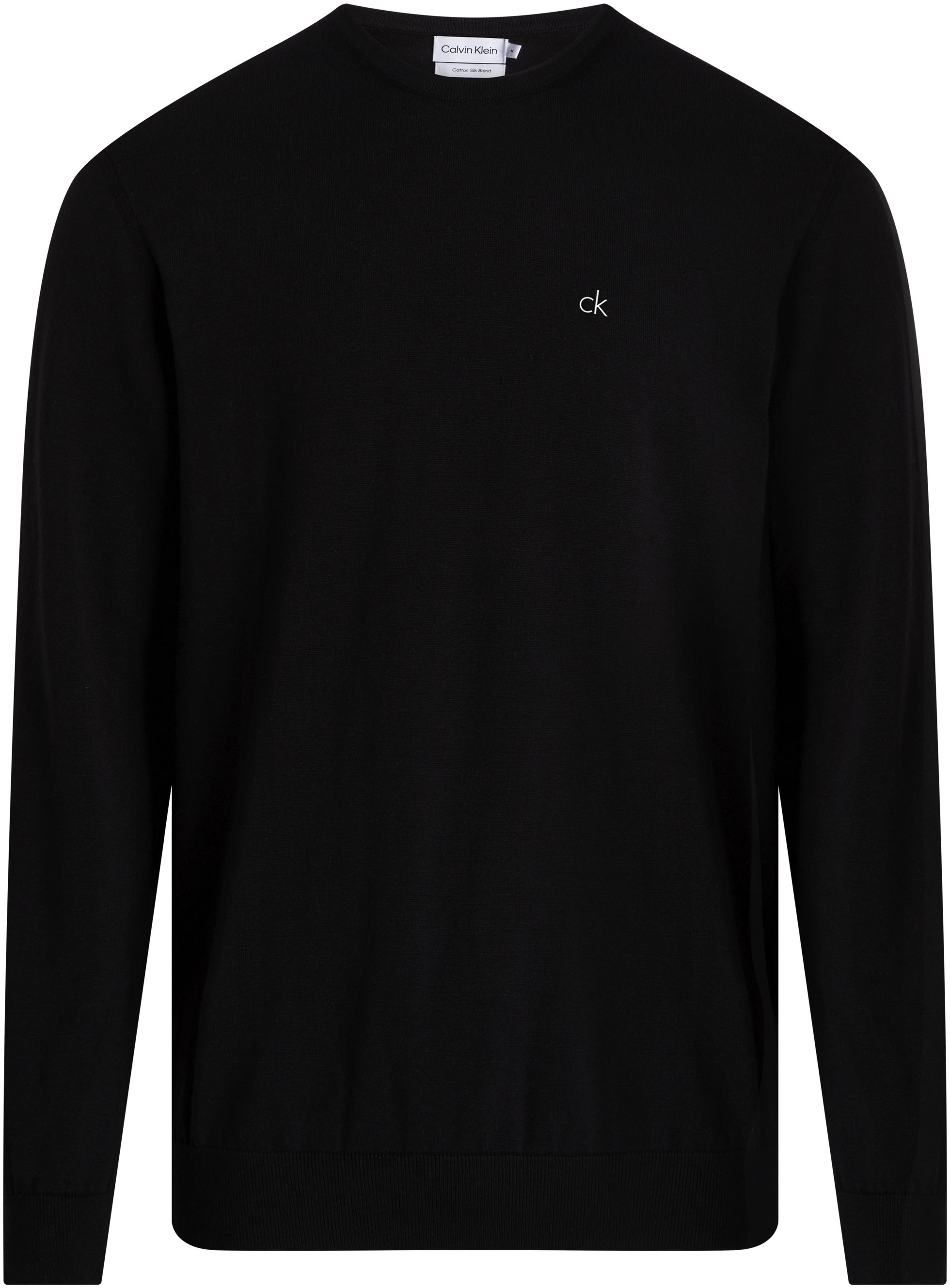 Calvin Klein Rundhalspullover »COTTON SILK BLEND CN SWEATER«, mit Logoprägung
