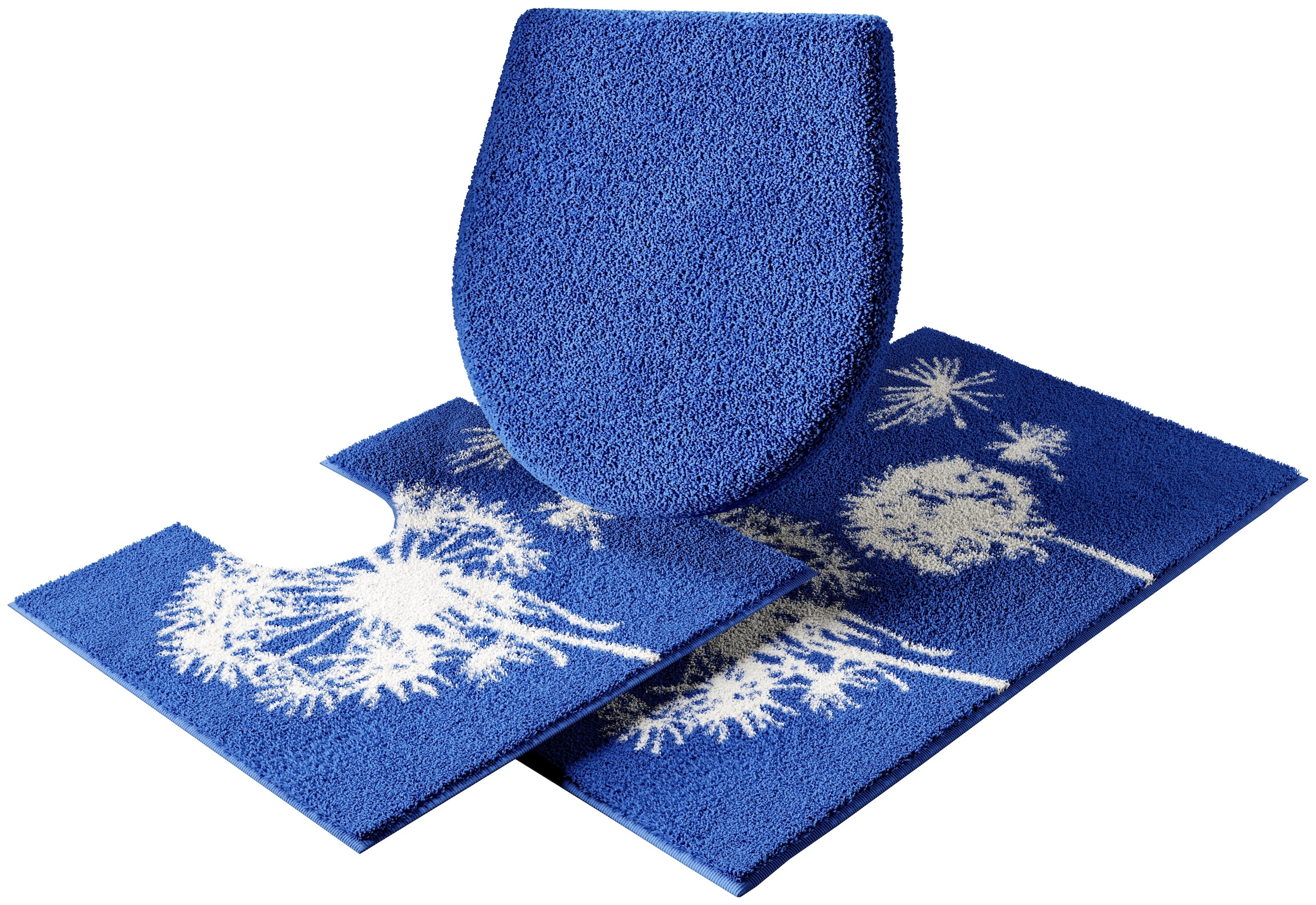 Grund Badematte »Pusteblume, Badvorleger, Badezimmer Teppich, sehr weich«, rutschhemmend beschichtet, schnell trocknend-fussbodenheizungsgeeignet, weiche Haptik, auch als 2-teiliges Set erhältlich, Made in Europe