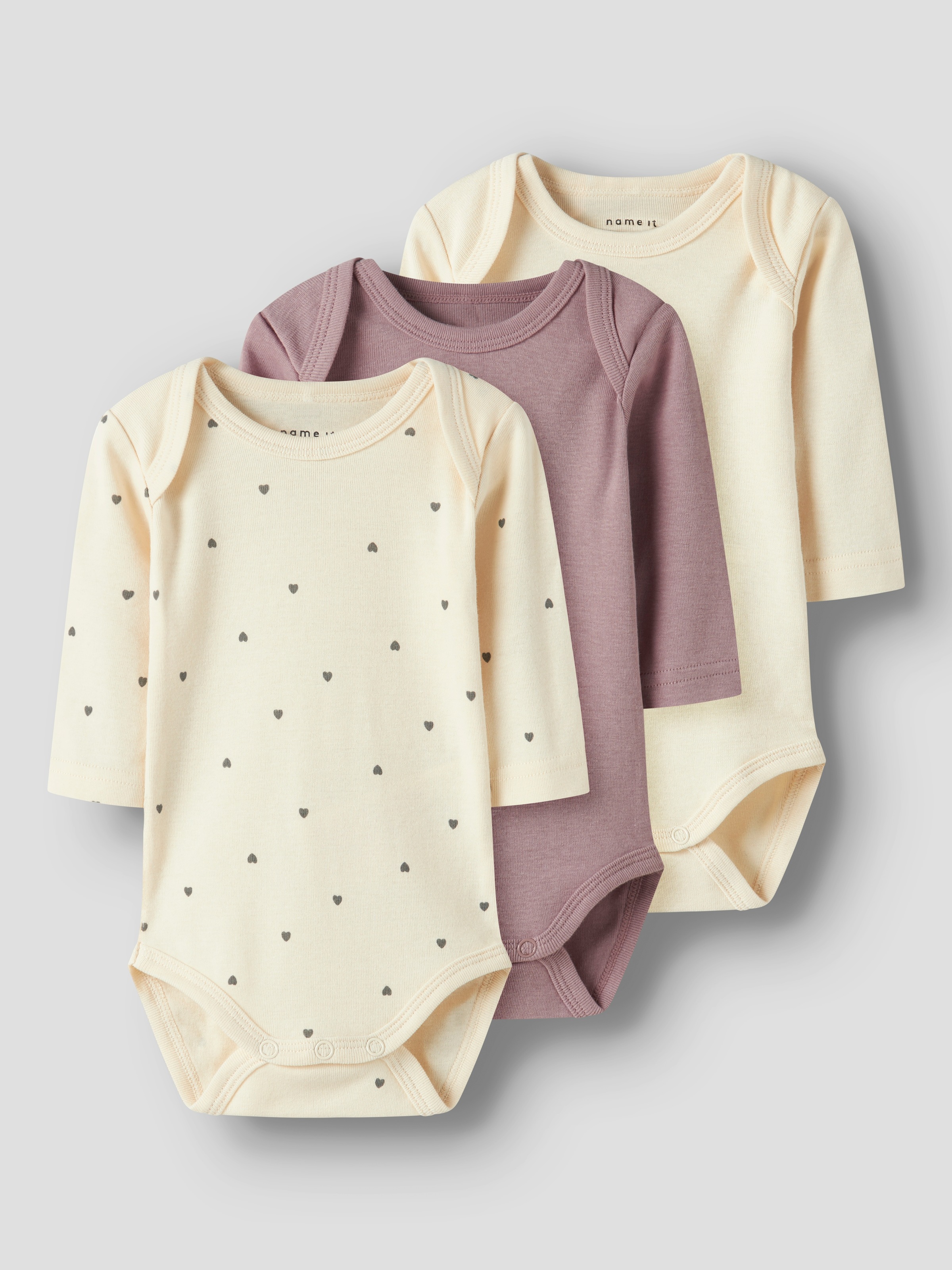 Name It Body »NBFBODY 3P LS HEART NOOS« Packung, 3 Stk.