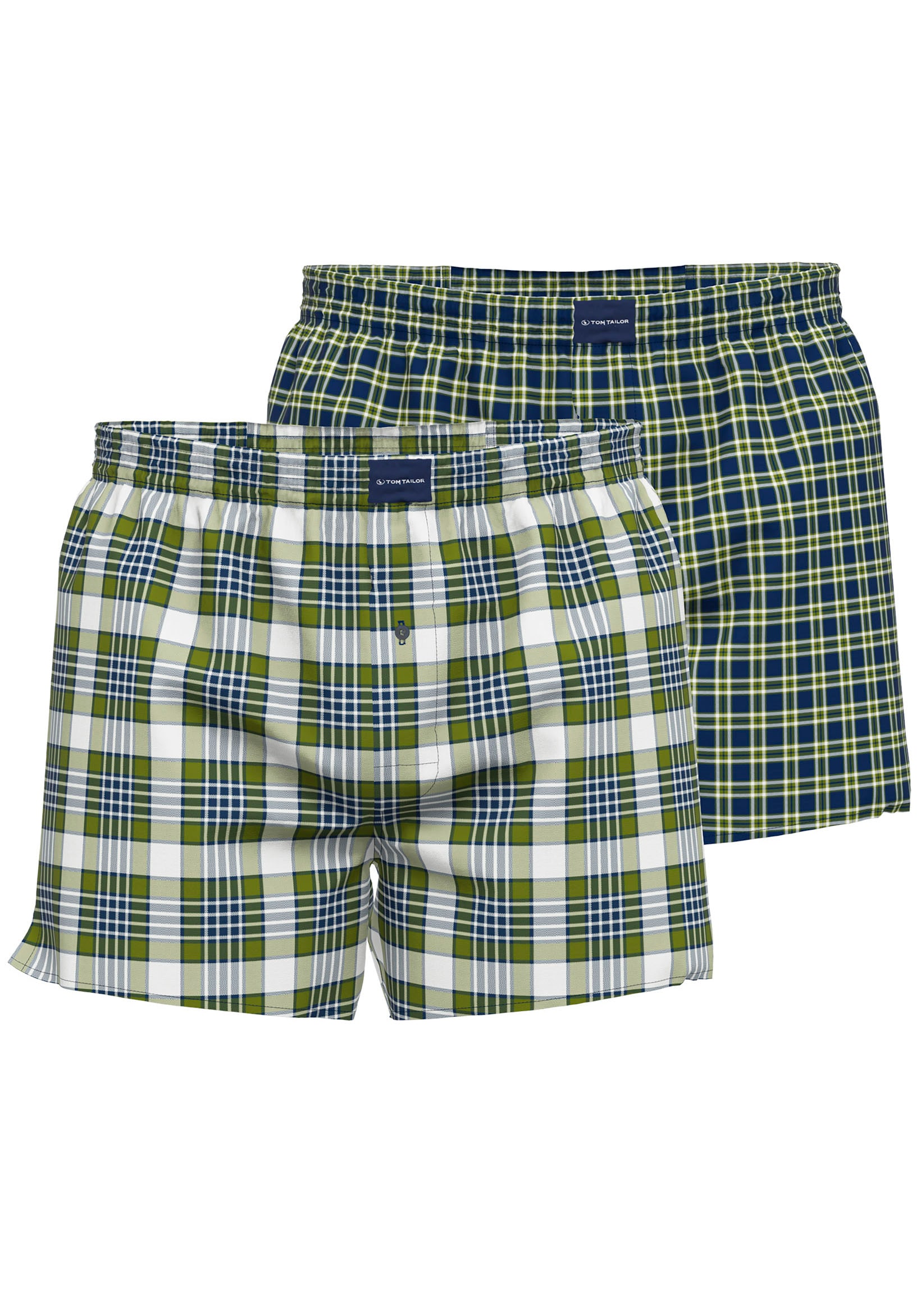 TOM TAILOR Boxershorts »Dakota«, (Packung, 2er Pack), weich, bequem, basic, locker, atmungsaktiv, mit Logo, breiter Bund