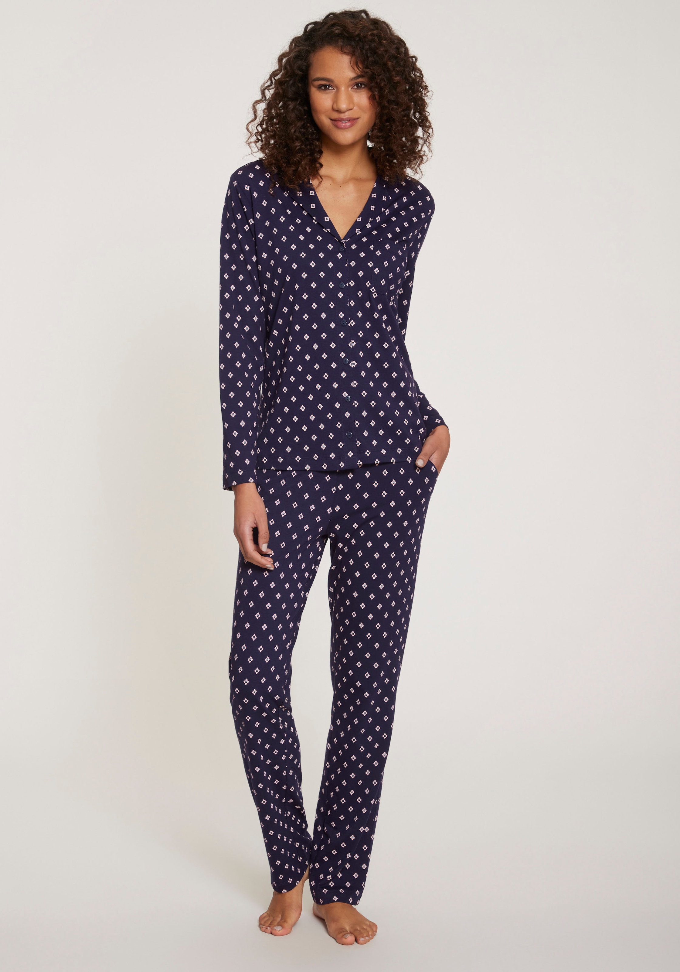 s.Oliver Pyjama Set, 2 tlg. im klassischen Stil