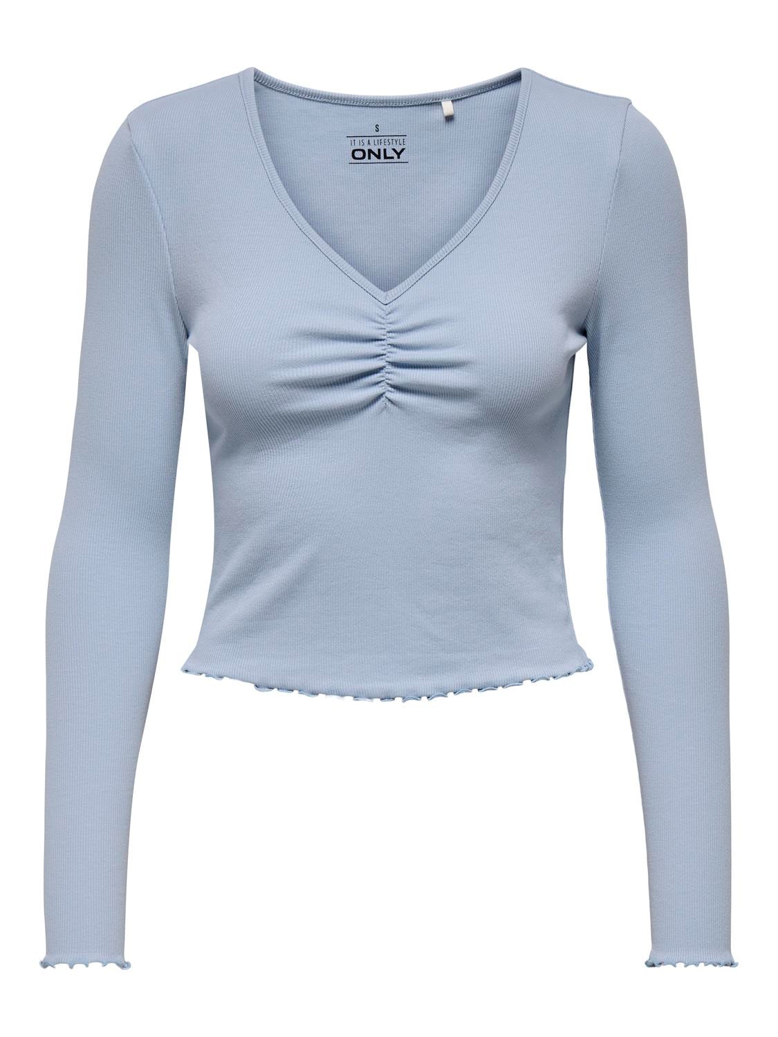 ONLY Langarmshirt »ONLBETTY L/S V-NECK TOP CC JRS«