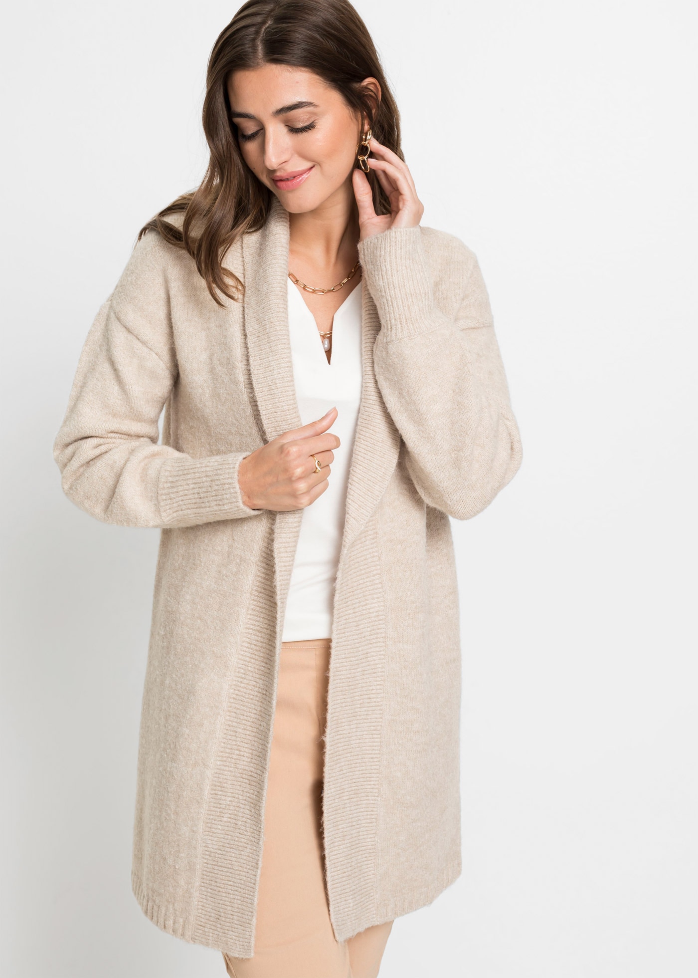 bonprix Longstrickjacke
