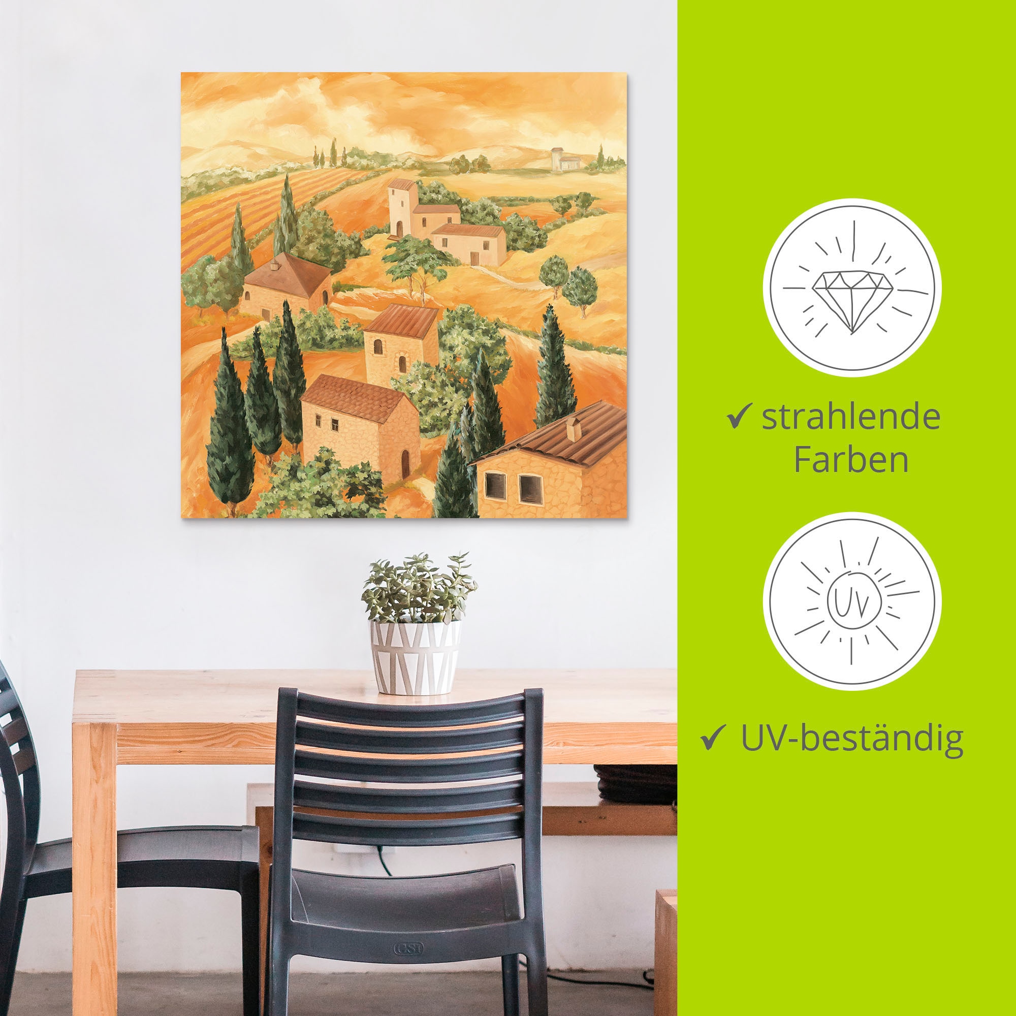 Artland Wandbild »Landschaft Italien«, Europa, (1 St.), als Alubild, Outdoorbild, Leinwandbild, Poster in verschied. Grössen