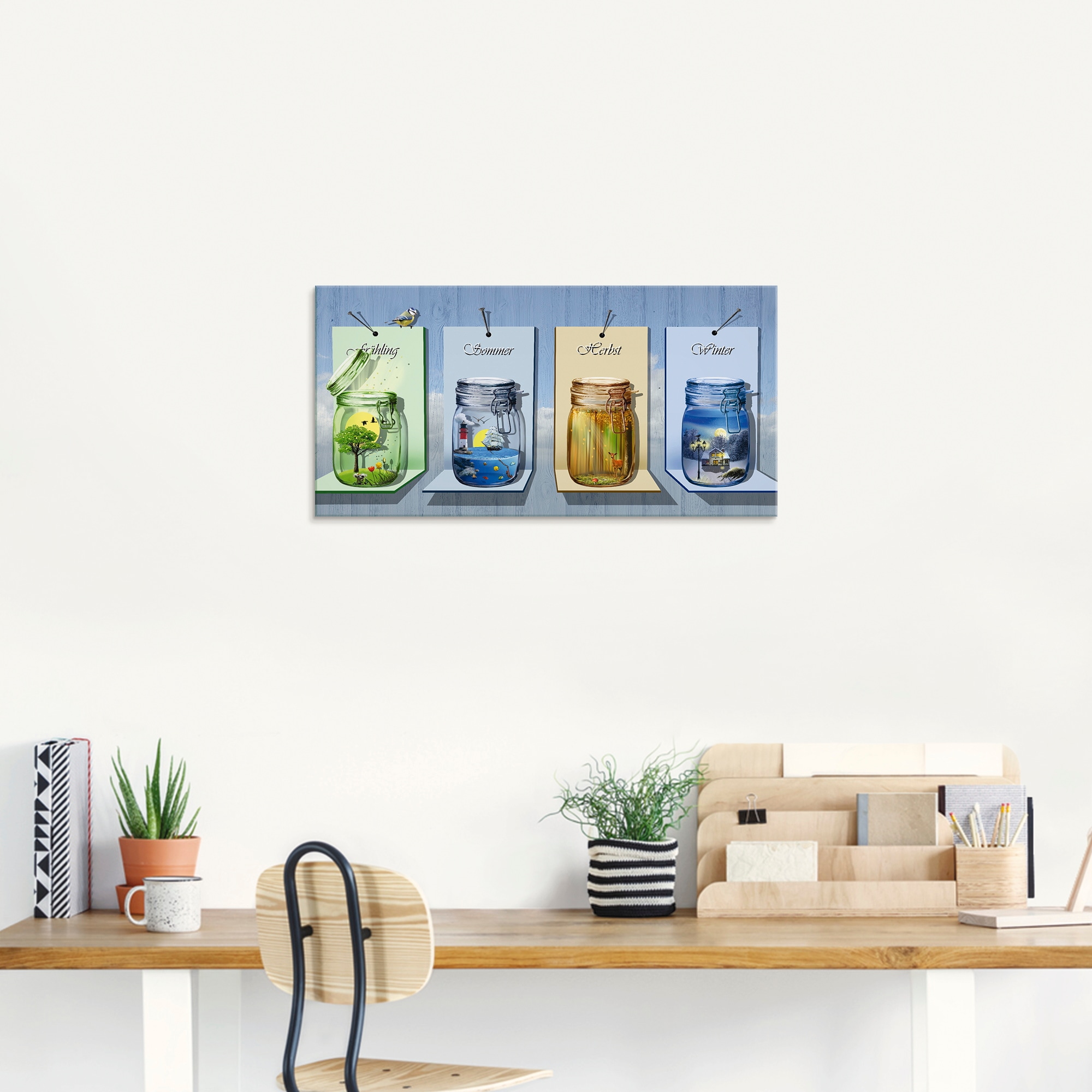 Artland Glasbild »Jahreszeiten in online verschiedenen Grössen Vier | Gläsern«, Jelmoli-Versand Jahreszeiten, (1 bestellen St.), in