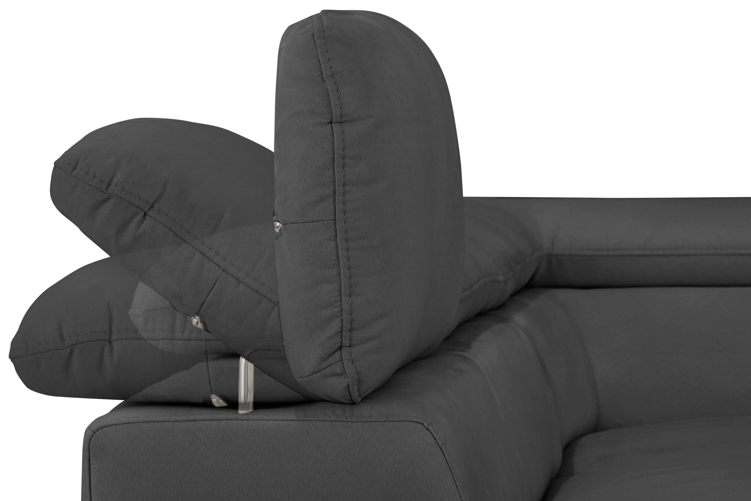 Home affaire Ecksofa »Alberto L-Form«, mit Kopfteilverstellung, wahlweise mit Bettfunktion