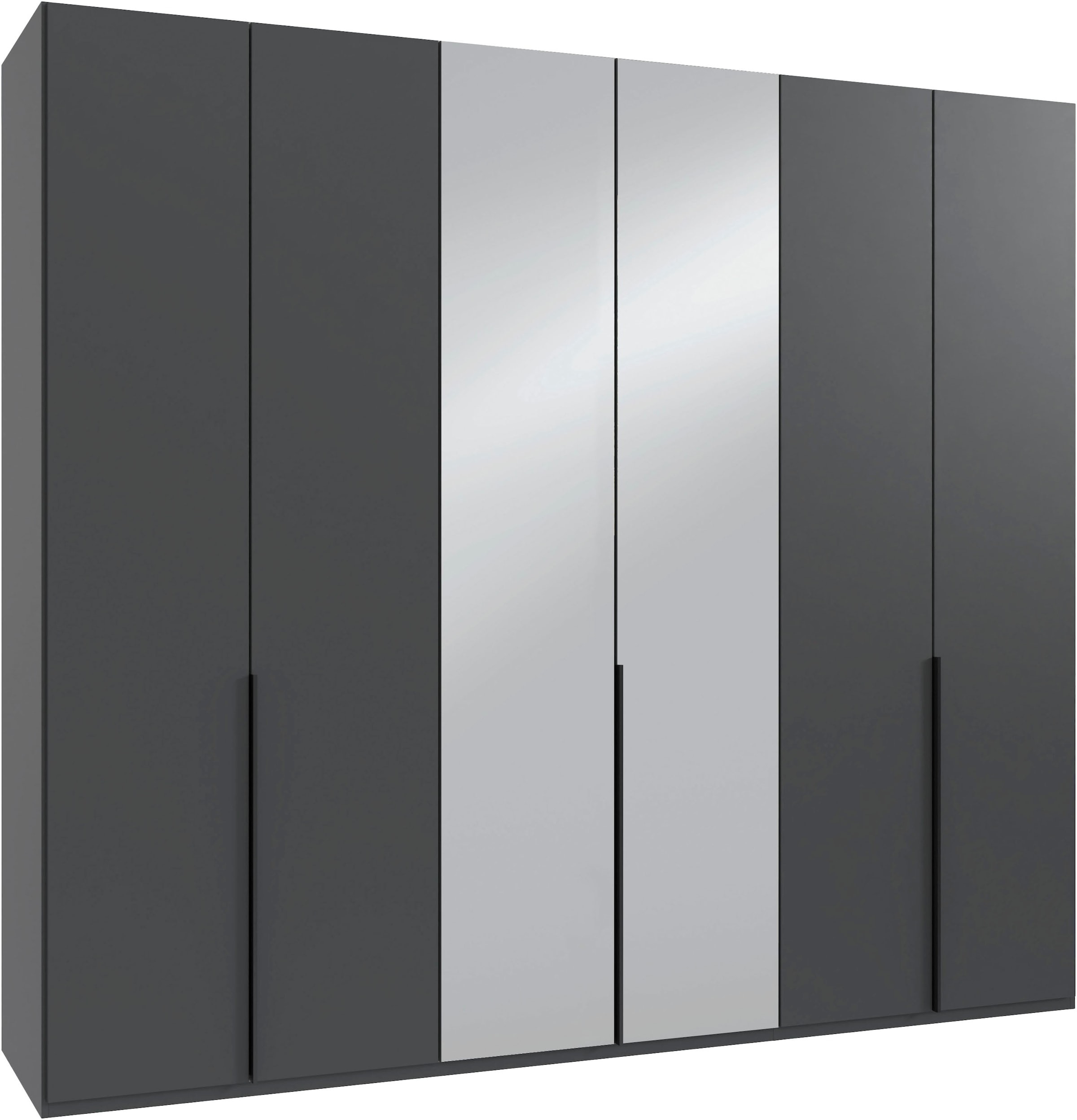 Wimex Kleiderschrank »Mugano,in 5 Breiten,2 Höhen,2 Tiefen, viele Farben, Made in Germany« in Basic oder Premium Ausstattung, mit langen Griffen aus Metall, mit oder ohne Spiegel