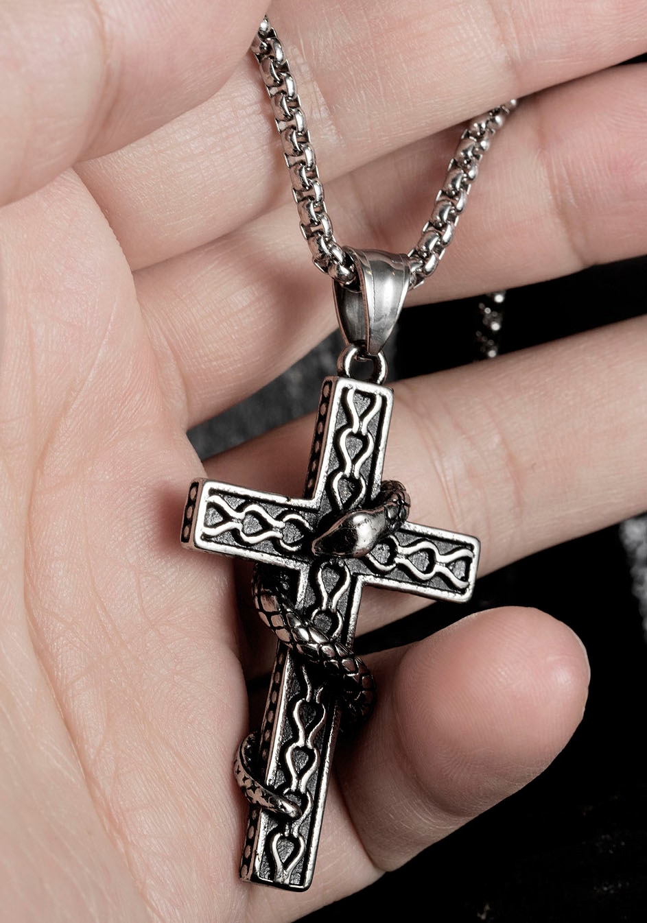 Firetti Kette mit Anhänger »Schmuck Geschenk, Cross Snake«